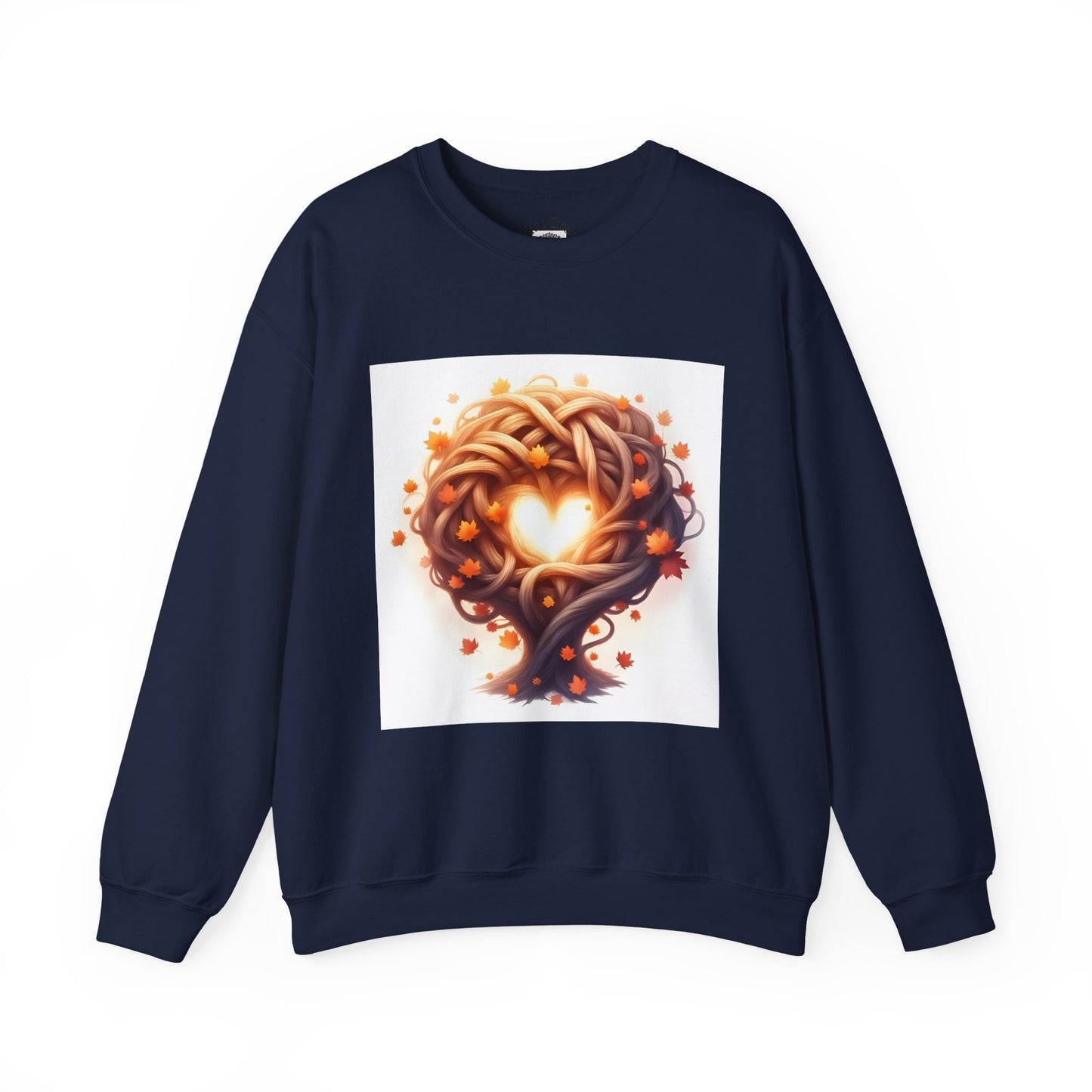 Heart Tree Crewneck Sweatshirt, Cozy Love Sweatshirt, Unisex Gift for Loved Ones, Fall Fashion, Nature-Inspired Apparel - Celtic Scents