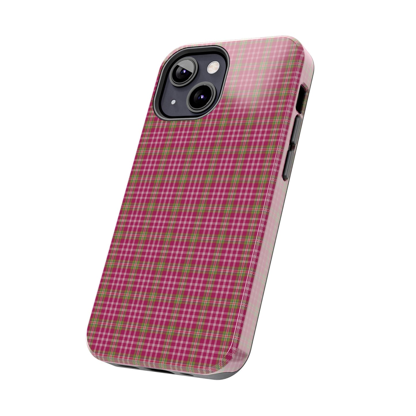 Stylish Tough Phone Cases - Protect Your Phone with Trendy Plaid Design, Gift for Her, Pink Plaid Design - Celtic Scents