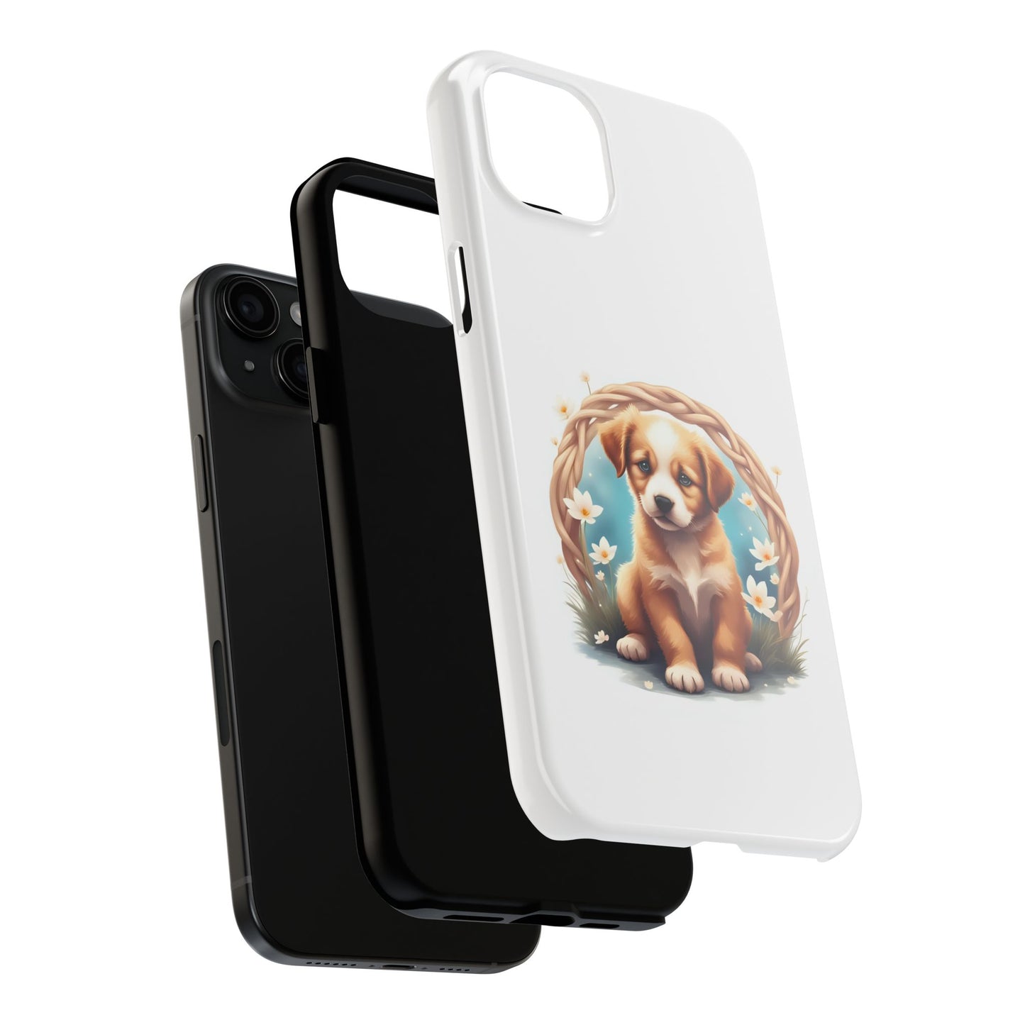 Cute Puppy Phone Case, Tough Case for Dog Lovers, Pet Gift, Protector Case for iPhone, Custom Phone Cover - Celtic Scents