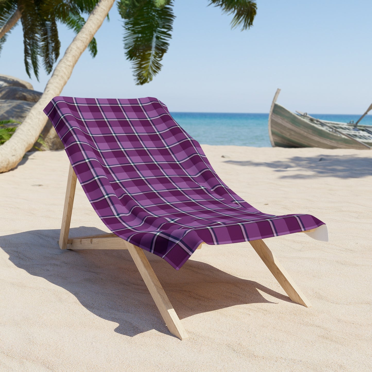 Plaid Beach Towel, Custom Pool Towel, Summer Essentials - Celtic Scents