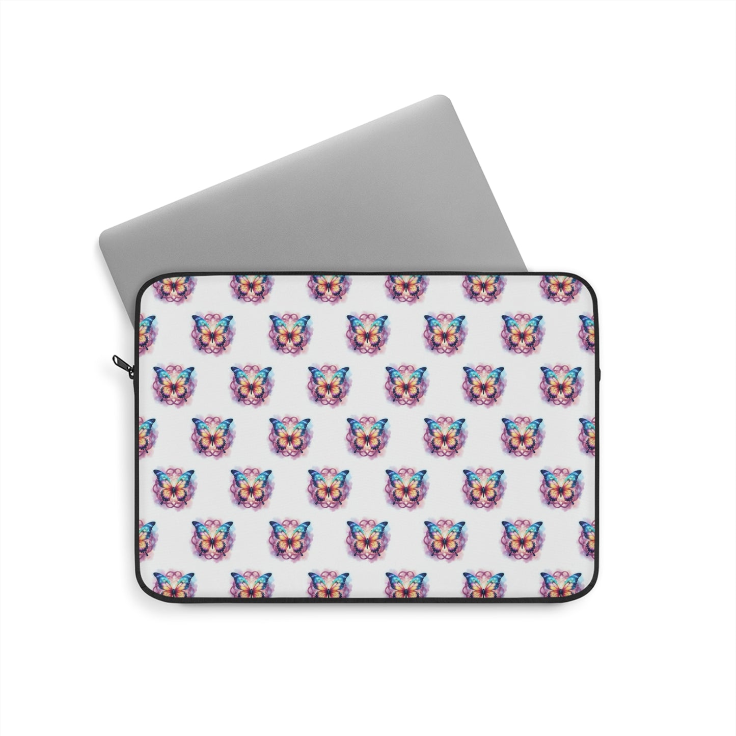 Colorful Butterfly Design Laptop Sleeve, Padded Computer Case, Cute Tech Accessory, Gift for Students - Celtic Scents