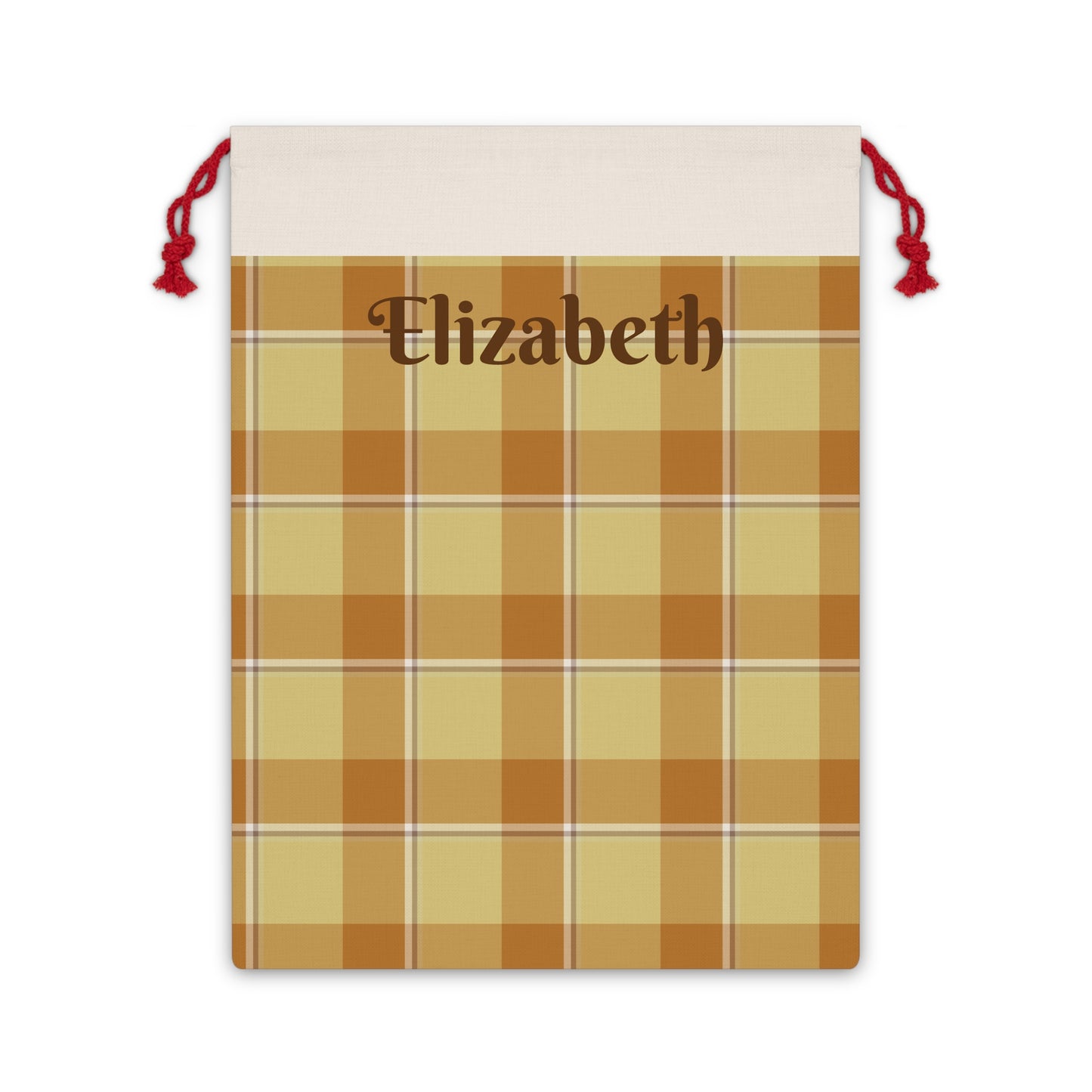 Personalized Plaid Gift Bag, Custom Gift Bag for Her, Unique Party Favor Bags, Holiday Gift Bag, Custom Name Gift Sacks - Celtic Scents