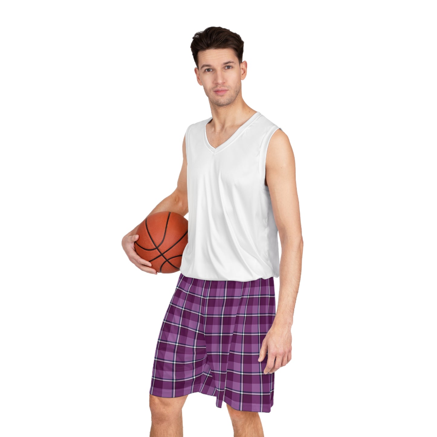 Plaid Basketball Shorts, Sportswear, Workout Gear, Summer Apparel, Casual Outfits, Trendy Athletic Shorts - Celtic Scents
