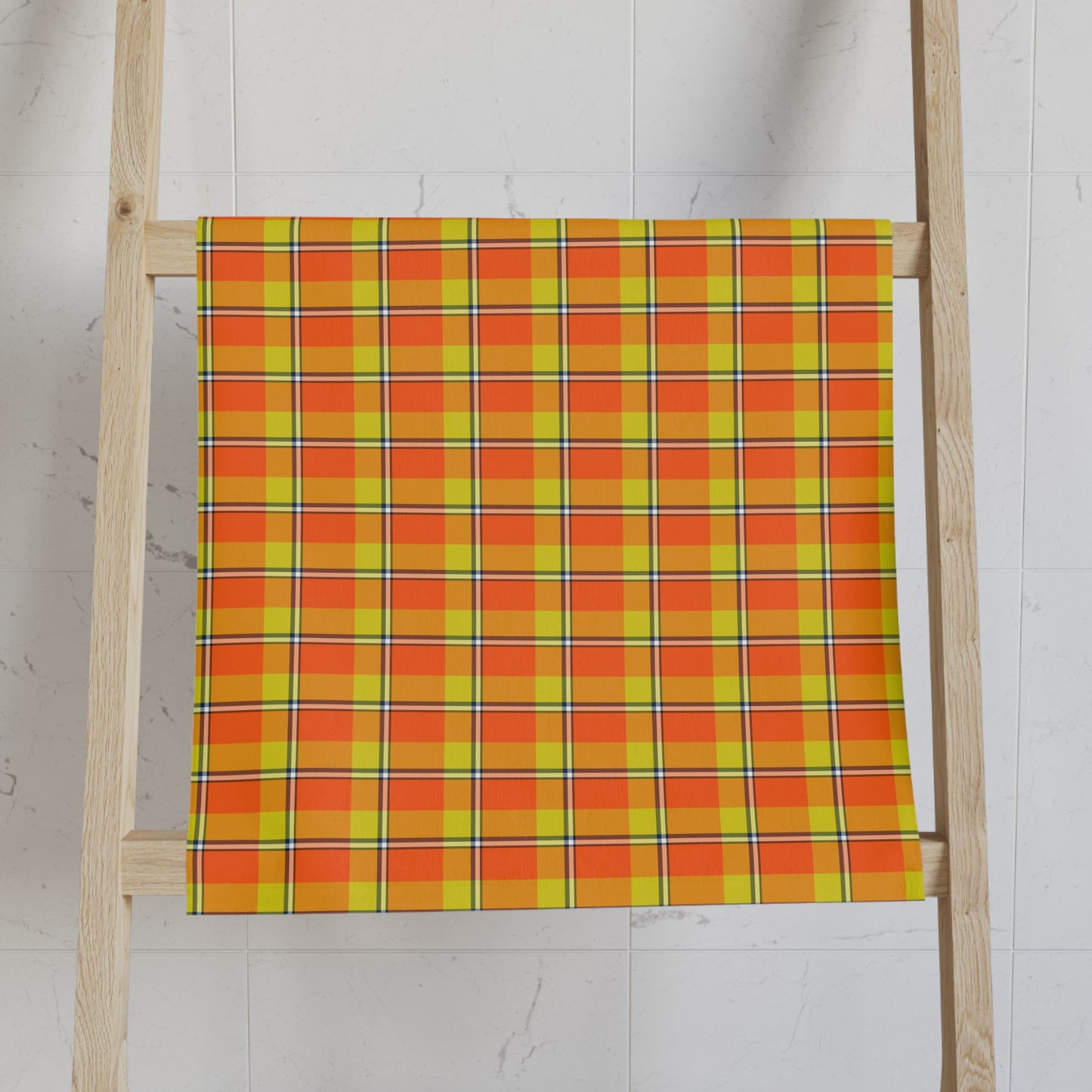 Bright Autumn Plaid Hand Towel, Kitchen Towel, Home Decor, Gift for Her, Colorful Dish Towel, Checkered Towel for Holidays - Celtic Scents