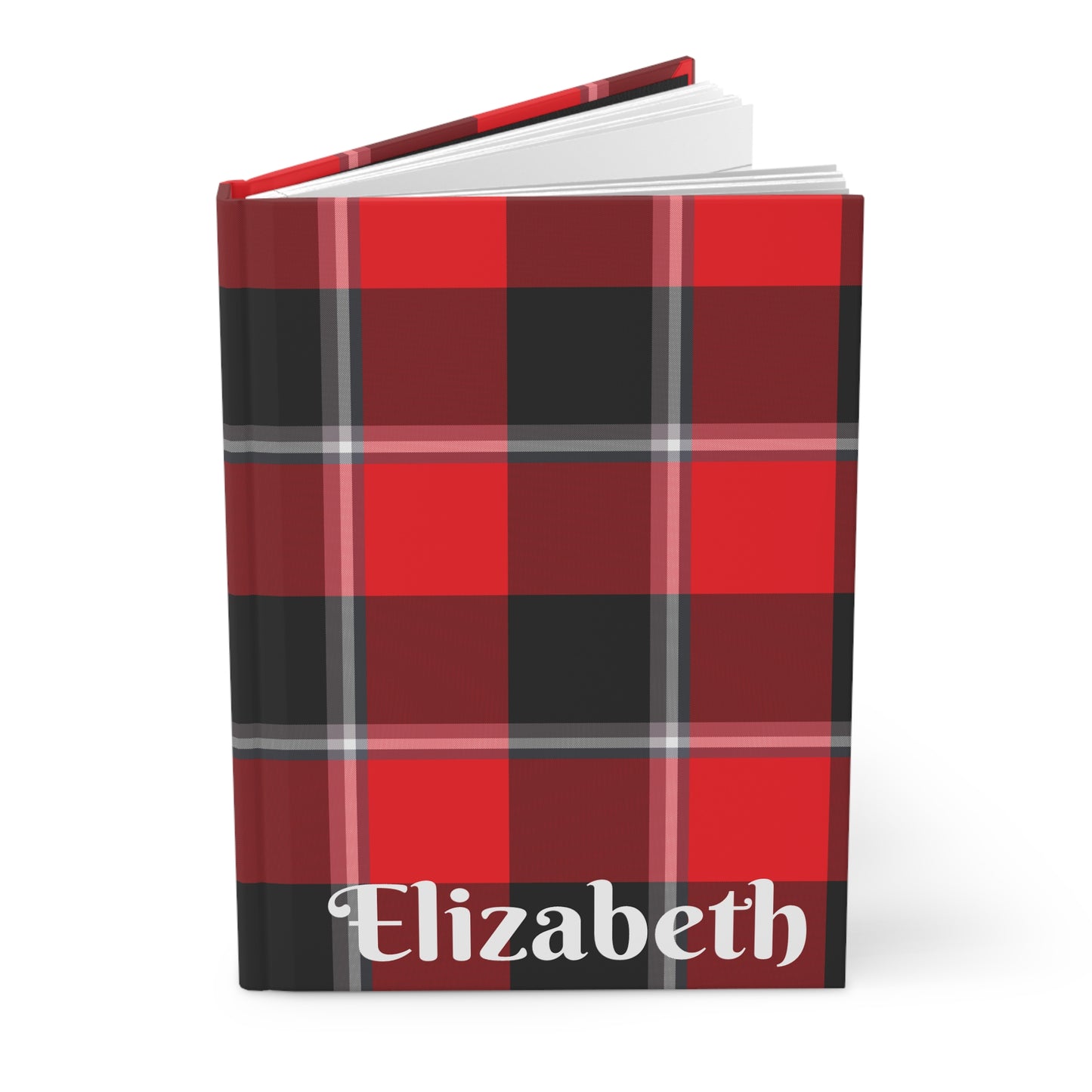 Personalized Red Plaid Hardcover Journal, Gift for Writers, Notebook for Students, Christmas Journal, Customizable Diary - Celtic Scents