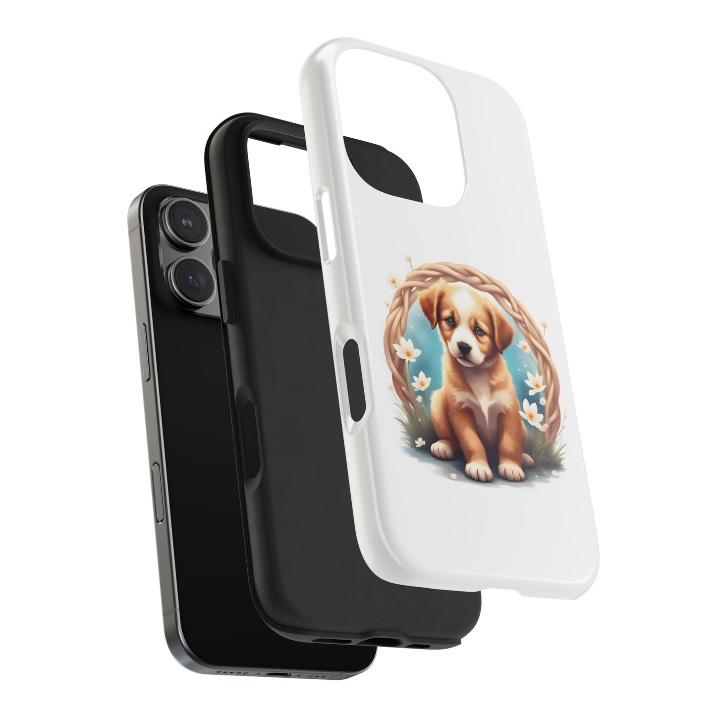 Cute Puppy Phone Case, Tough Case for Dog Lovers, Pet Gift, Protector Case for iPhone, Custom Phone Cover - Celtic Scents