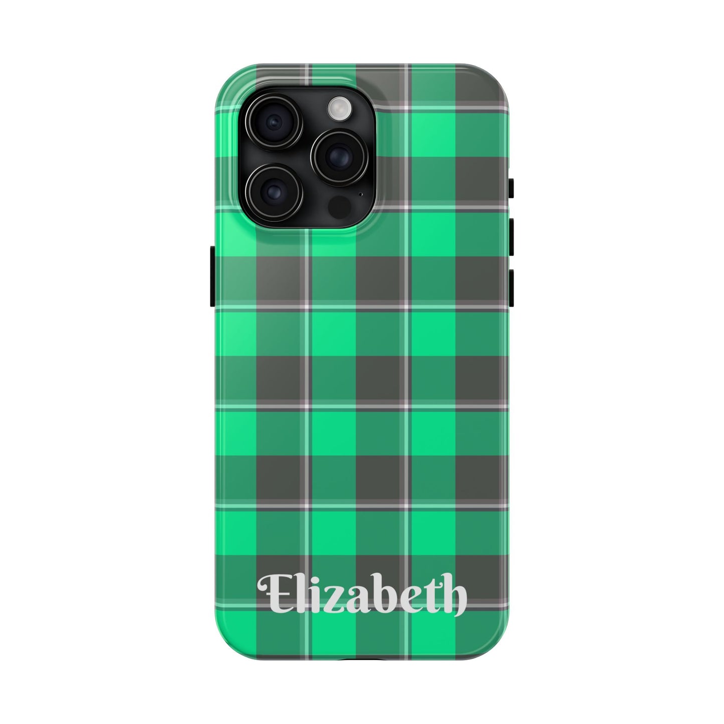 Personalized Plaid Tough Phone Case, Custom Phone Cover, Gifts for Her, Unique Cell Phone Case, Trendy Accessories, Holiday Gifts - Celtic Scents