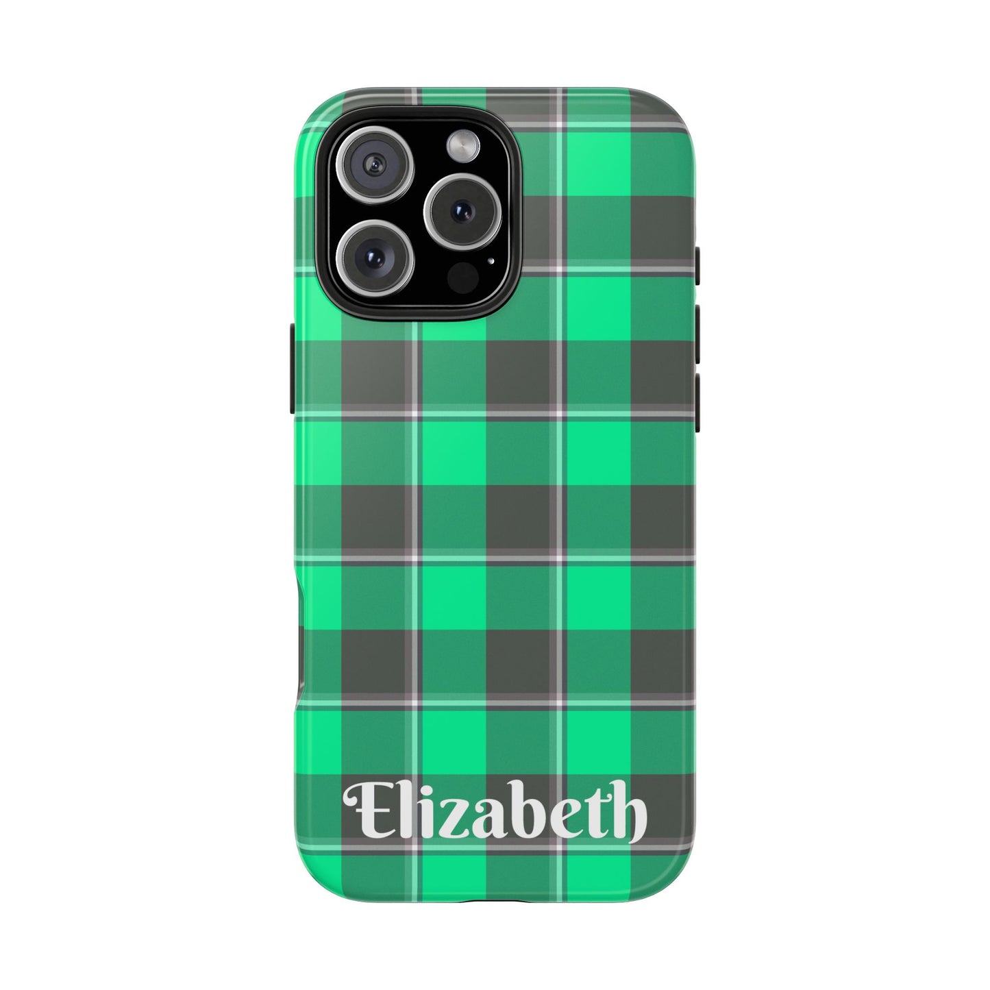 Personalized Plaid Tough Phone Case, Custom Phone Cover, Gifts for Her, Unique Cell Phone Case, Trendy Accessories, Holiday Gifts - Celtic Scents