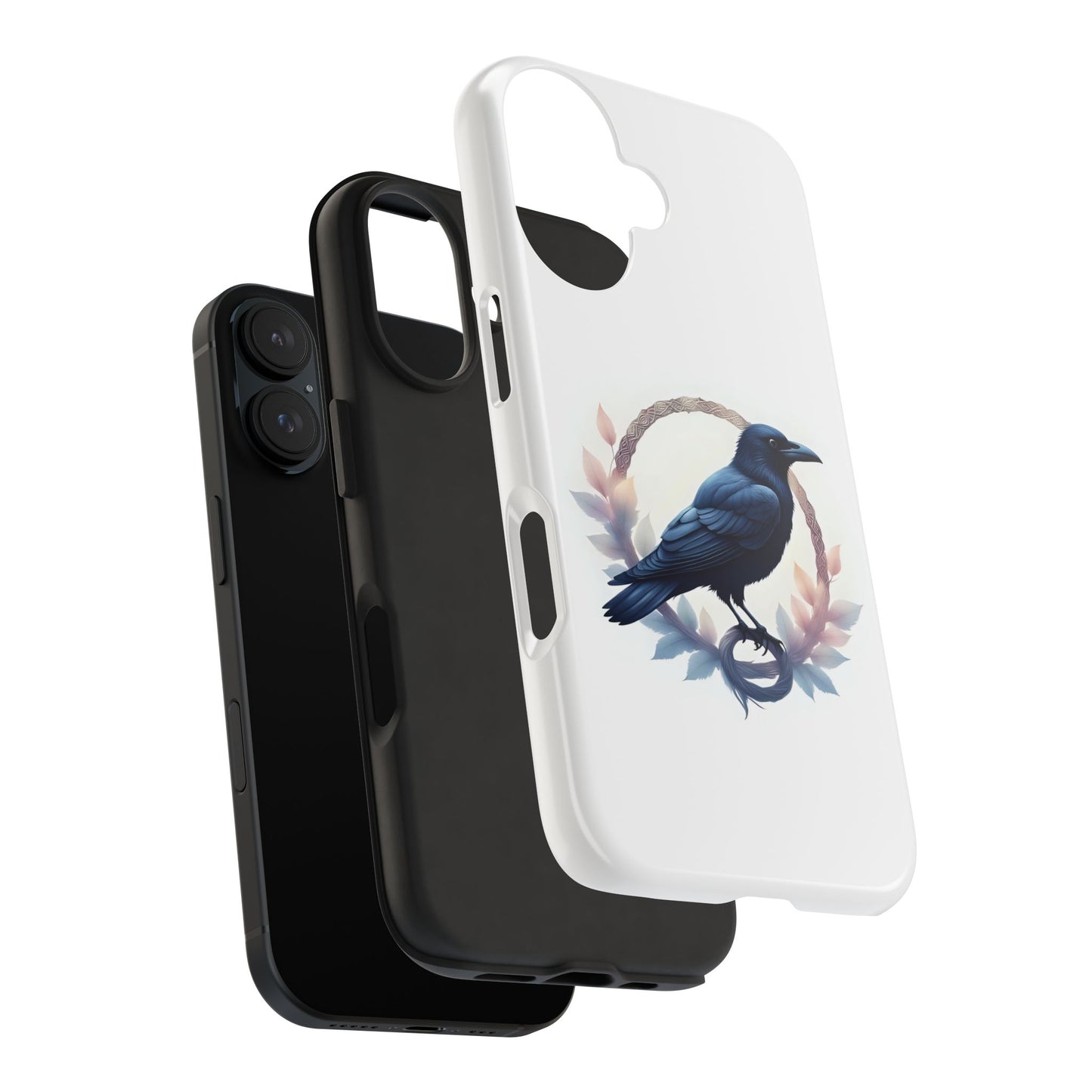 Raven Design Phone Case | Tough Protector Case, Gift for Bird Lovers, Unique Cell Phone Cover, Gothic or Nature Inspired