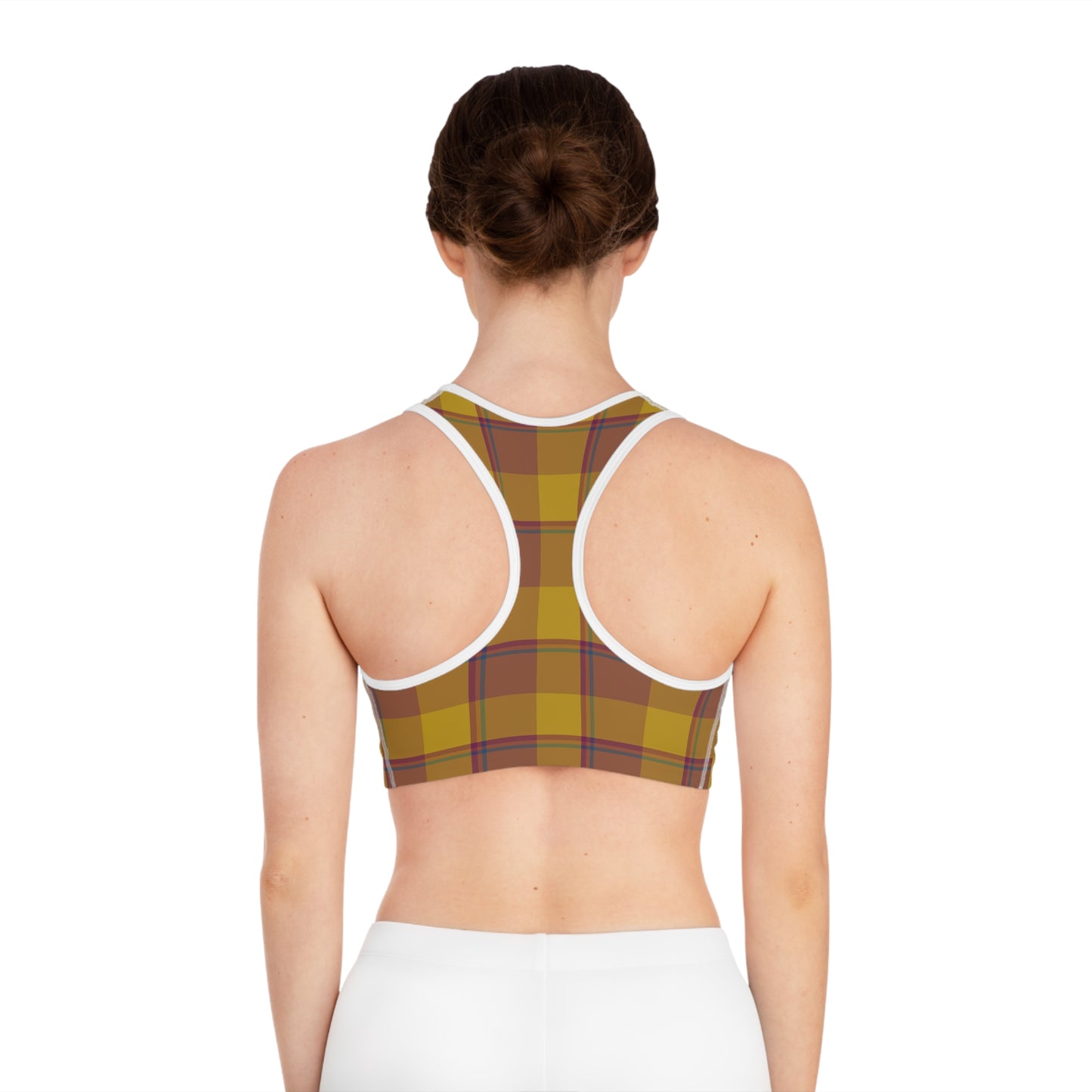 Plaid Sports Bra for Active Living, Workout Top, Gym Wear, Athleisure, Fitness Gift, Stylish Exercise Apparel - Celtic Scents
