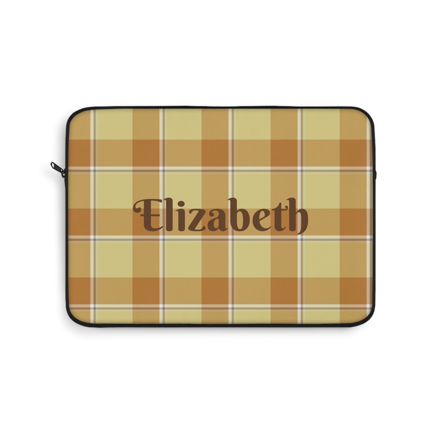 Personalized Plaid Laptop Sleeve, Custom Tech Case, Stylish Computer Cover - Celtic Scents
