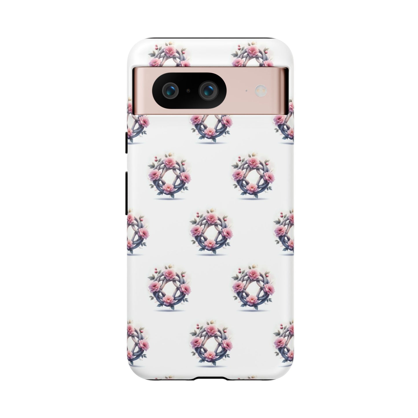 Floral Phone Case, Tough Cases for Women, Cute Celtic Knot Floral Design iPhone Cover, Gift for Her, Stylish Tech Accessories