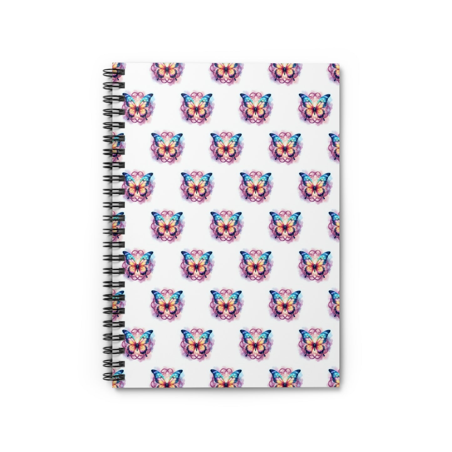 Vibrant Spiral Notebook - Whimsical Butterfly Design, Cute Journal, Gift for Butterflies Lovers, Notepad for Creative Notes, Study Planner - Celtic Scents