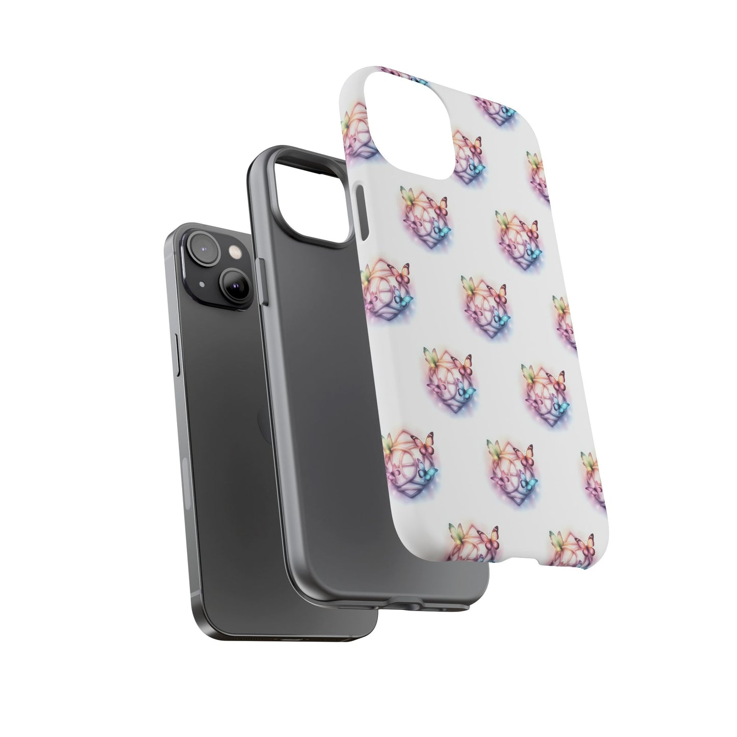 Colorful Butterflies Phone Case, Tough Cases, Cute Butterfly Lover Gift, Trendy Phone Cover, Nature Print Case