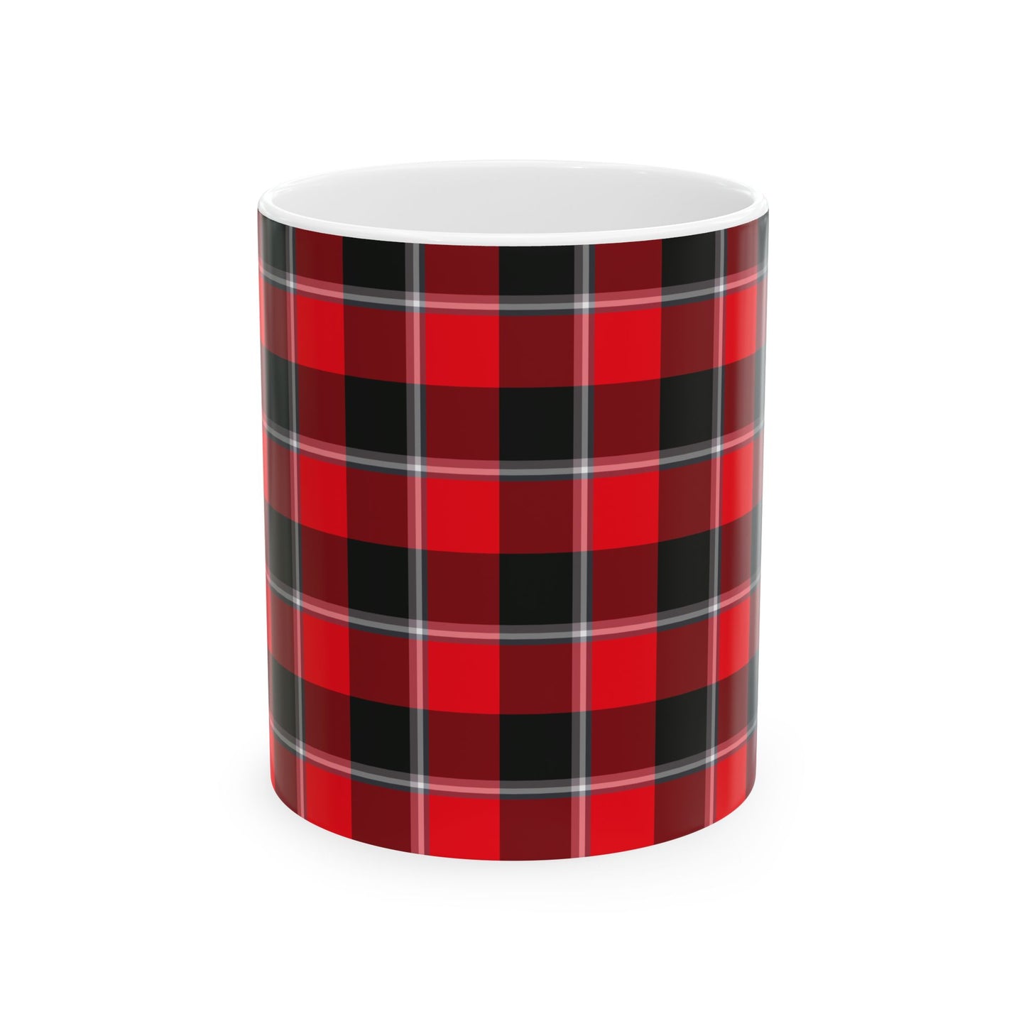 Cozy Plaid Ceramic Mug | Holiday Gift, Coffee Cup, Home Decor, Camper Style, Personalized Mug, Rustic Kitchen Essential - Celtic Scents