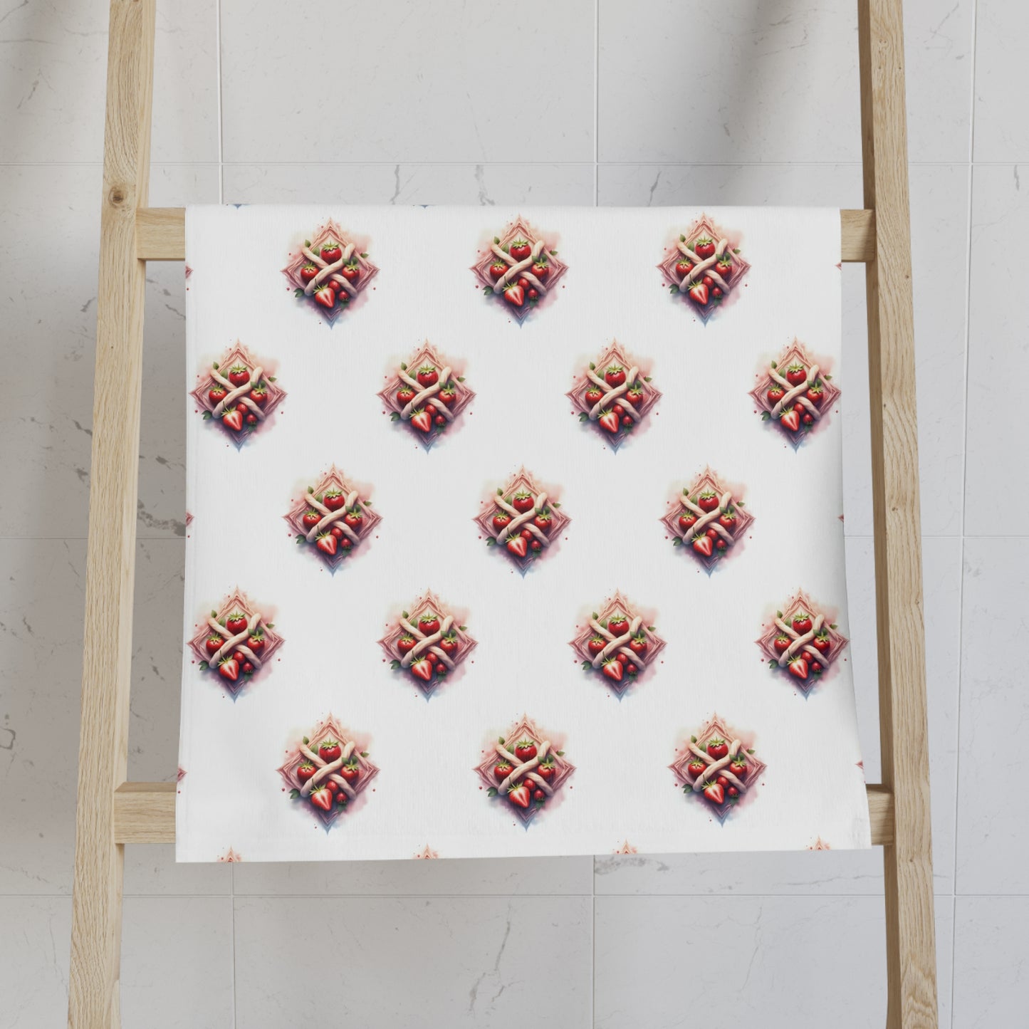 Bohemian Celtic Strawberry Hand Towel, Kitchen Towel, Decorative Towel, Unique Gift, Home Décor, Bathroom Accessory