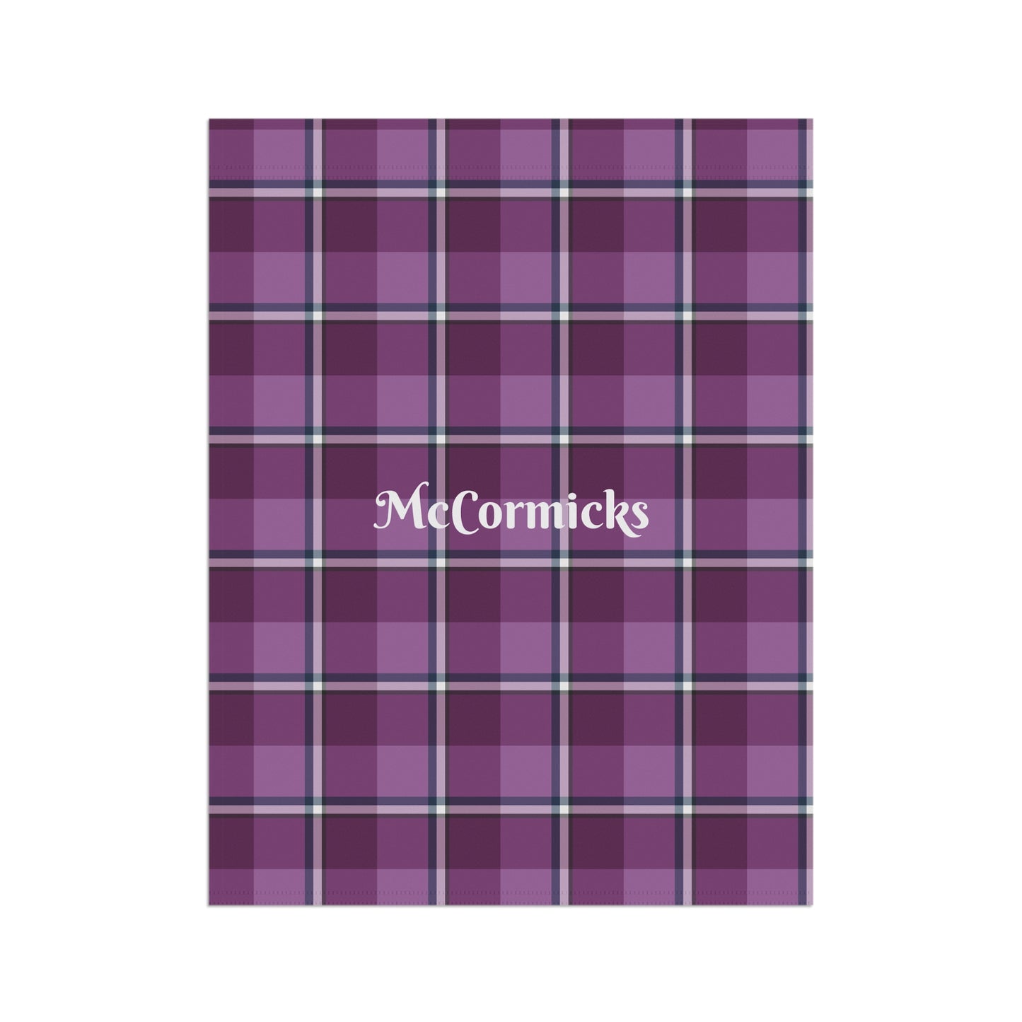 Plaid Garden Banner, Personalized Outdoor Decor, Home and Patio Decoration, Rustic Style Garden - Celtic Scents