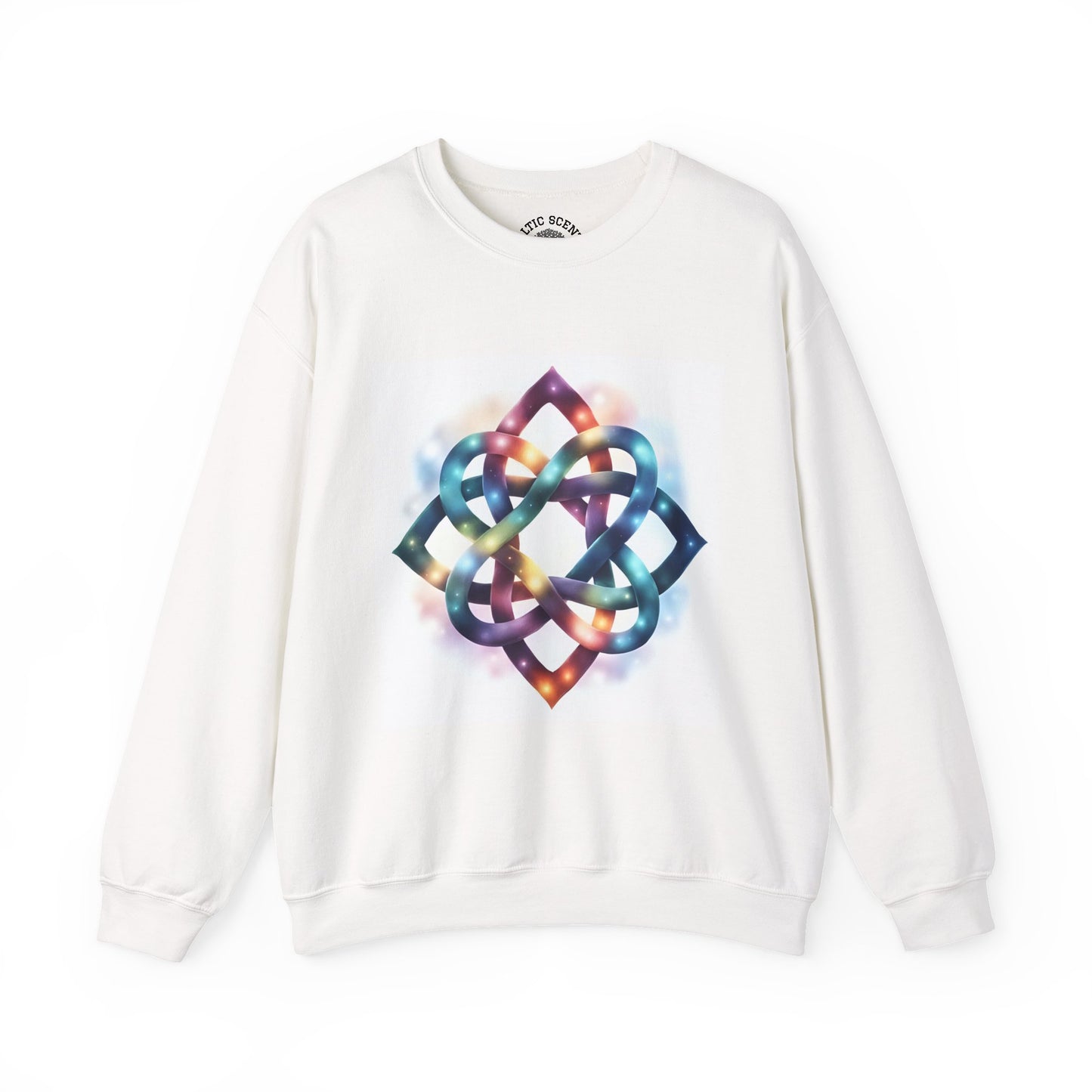 Colorful Infinity Knot Crewneck Sweatshirt | Cozy Unisex Sweatshirt for Every Occasion, Gift for Him, Her, Holidays, Casual Wear - Celtic Scents