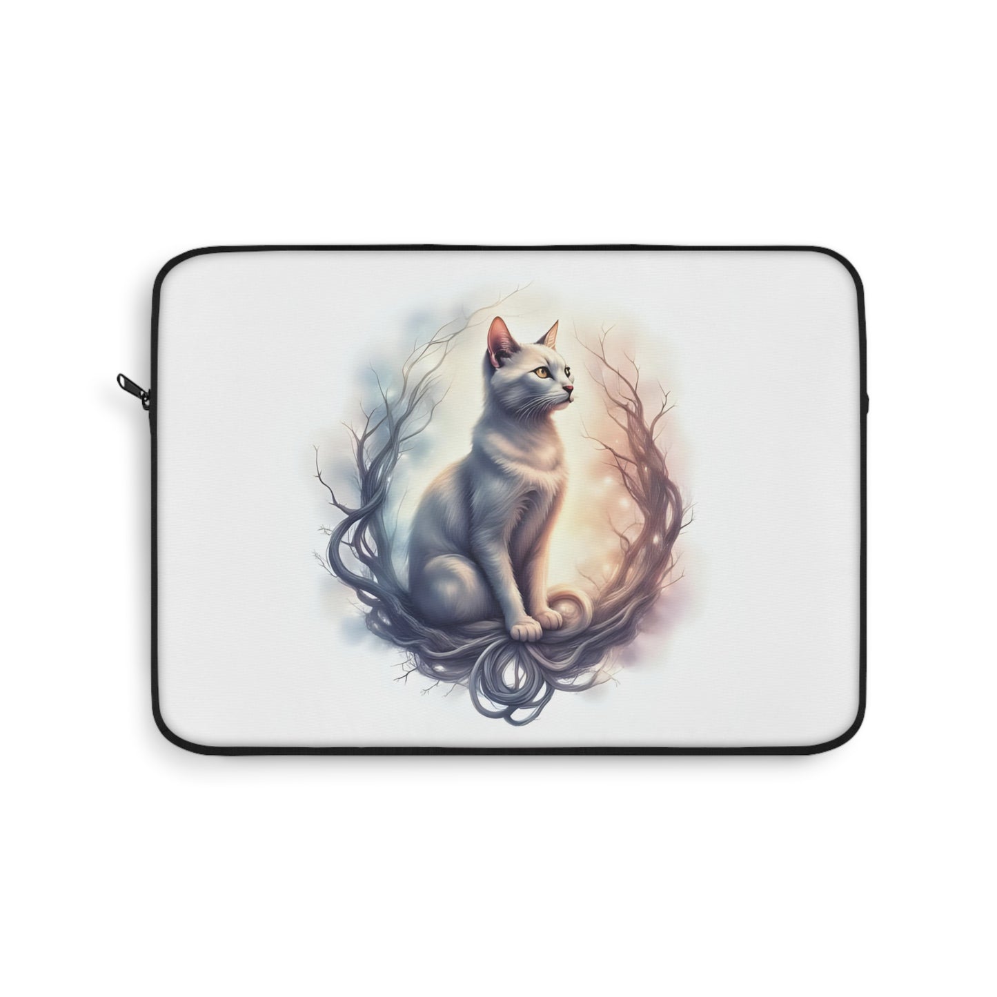 Elegant Cat Laptop Sleeve | Minimalist Cat Design, Gifts for Cat Lovers, Stylish Tech Accessory, Cute Pet Gift, Unique Laptop Case - Celtic Scents