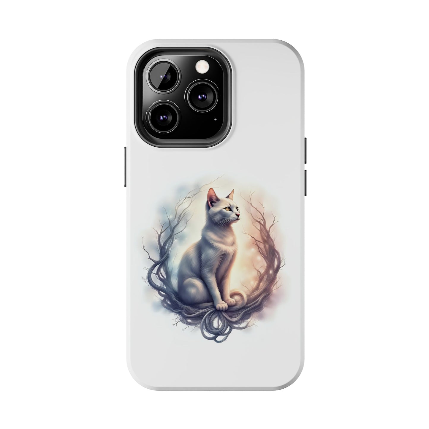 Artistic Cat Phone Case, Tough Phone Cases, Pet Lover Gift, Cat Lover Accessory, Unique Phone Cover, Protector Case - Celtic Scents