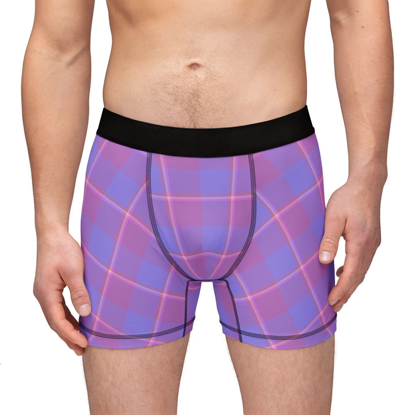Vibrant Plaid Men's Boxers, Fun Underwear, Gift for Him, Comfortable Boxer Briefs, Trendy Loungewear - Celtic Scents