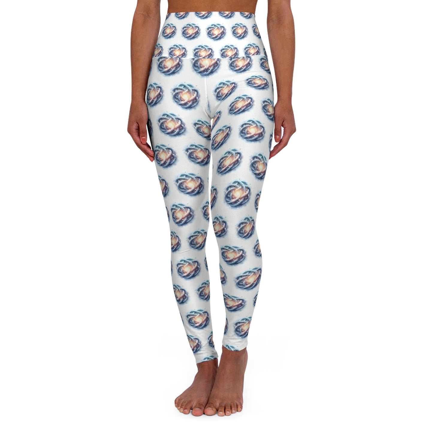Trendy High Waisted Yoga Leggings with Unique Pattern, Athletic Wear, Activewear, Fitness Fashion, Comfortable Leggings - Celtic Scents