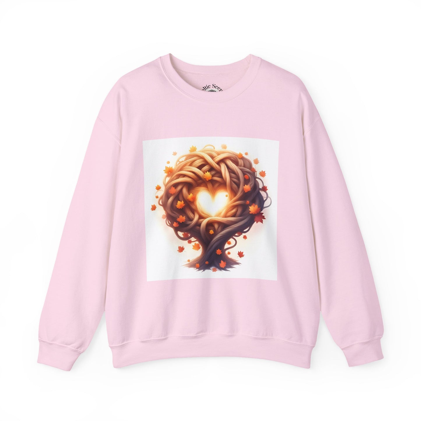 Heart Tree Crewneck Sweatshirt, Cozy Love Sweatshirt, Unisex Gift for Loved Ones, Fall Fashion, Nature-Inspired Apparel - Celtic Scents