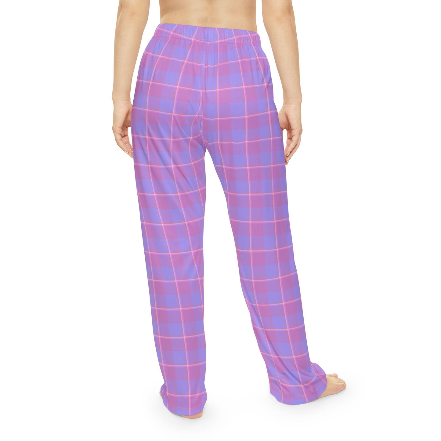 Cozy Women's Pajama Pants, Stylish Loungewear, Sleep Pants, Gift for Her, Purple Pink Plaid Pajamas, Lounge Pants for Comfort - Celtic Scents