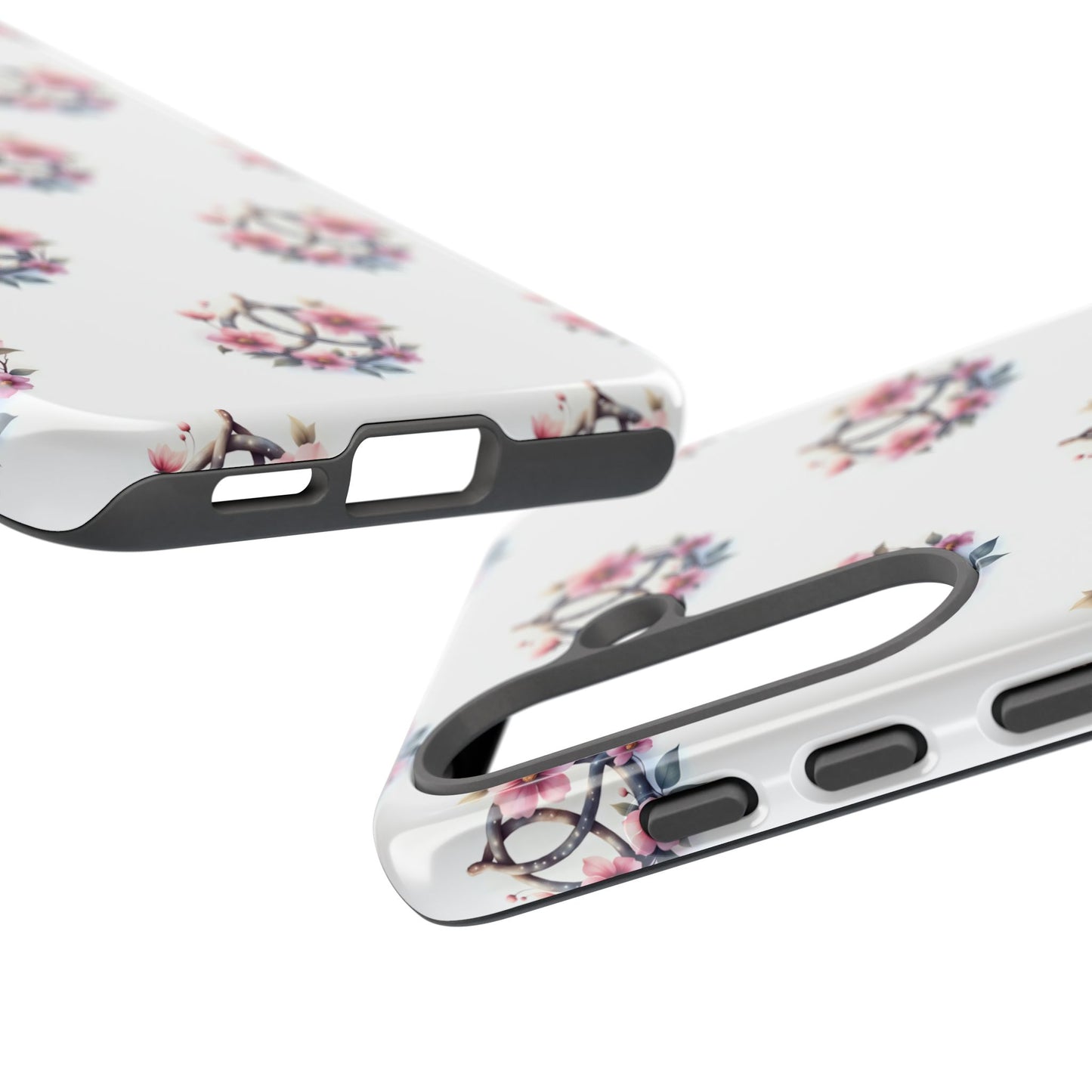 Floral Phone Case, Tough Phone Cover, Cute Protection for Mobile, Gift for Her, Celtic Knot Floral Pattern Case