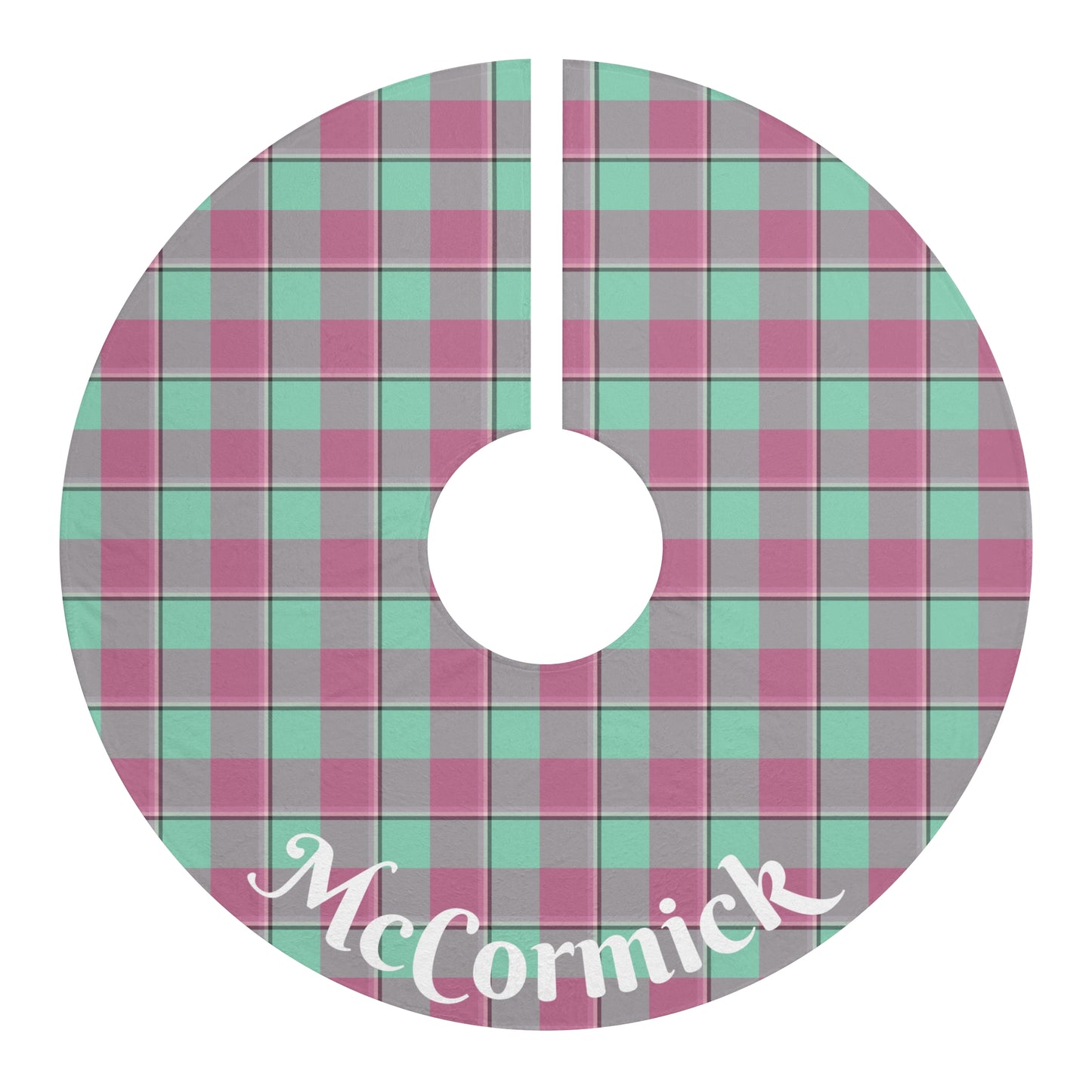 Festive Christmas Tree Skirt, Personalized Holiday Decoration, Plaid Tree Decor, Cozy Seasonal Accent - Celtic Scents