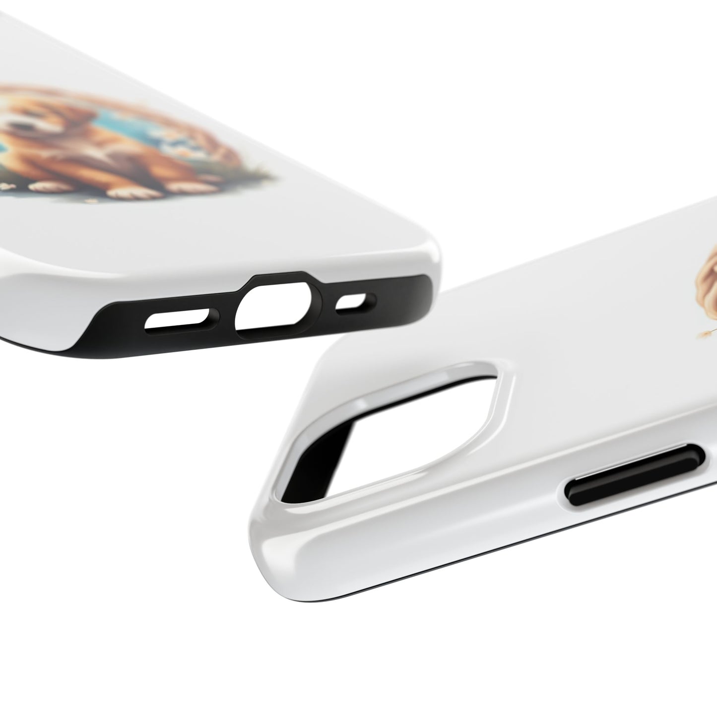 Cute Puppy Phone Case, Tough Case for Dog Lovers, Pet Gift, Protector Case for iPhone, Custom Phone Cover - Celtic Scents