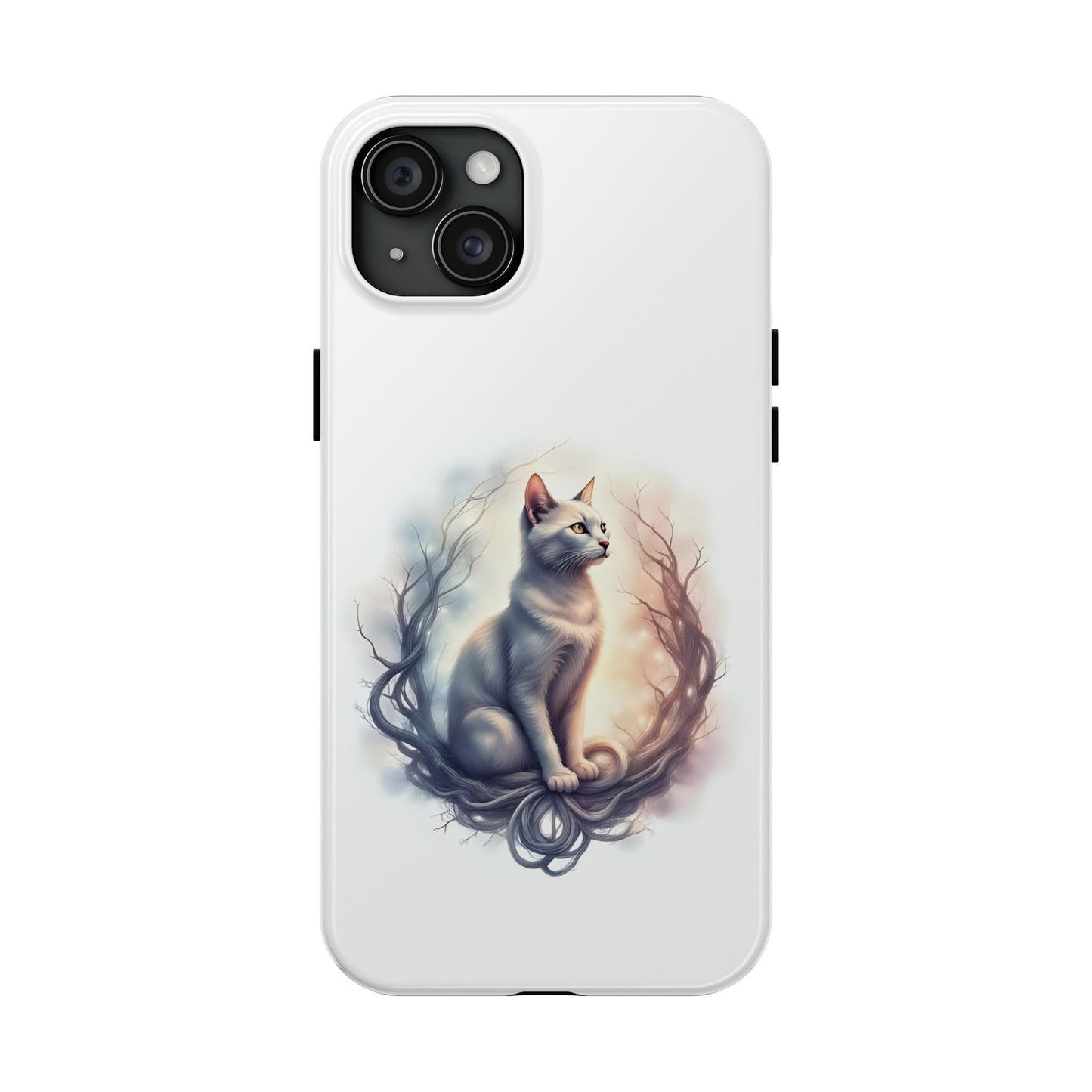 Artistic Cat Phone Case, Tough Phone Cases, Pet Lover Gift, Cat Lover Accessory, Unique Phone Cover, Protector Case - Celtic Scents
