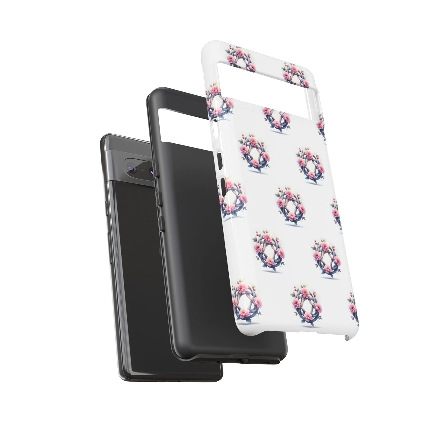 Floral Phone Case, Tough Cases for Women, Cute Celtic Knot Floral Design iPhone Cover, Gift for Her, Stylish Tech Accessories