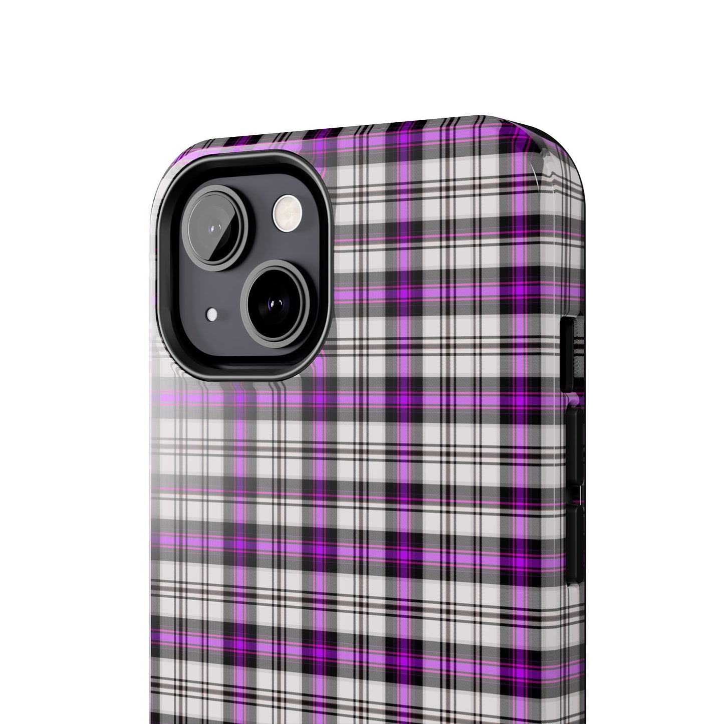 Stylish Tough Phone Case, Purple Plaid Protective Cover, Cute Gift for Teens, Cell Phone Accessory, Trendy Tech - Celtic Scents