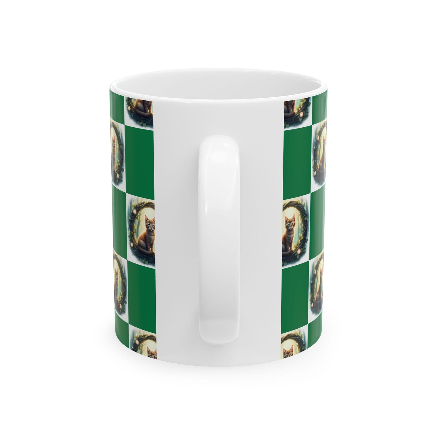 Festive Cat Ceramic Mug - Perfect for Animal Lovers, Christmas Gift, Holiday Coffee Mug, Cozy Home Decor, Cute Tea Cup - Celtic Scents