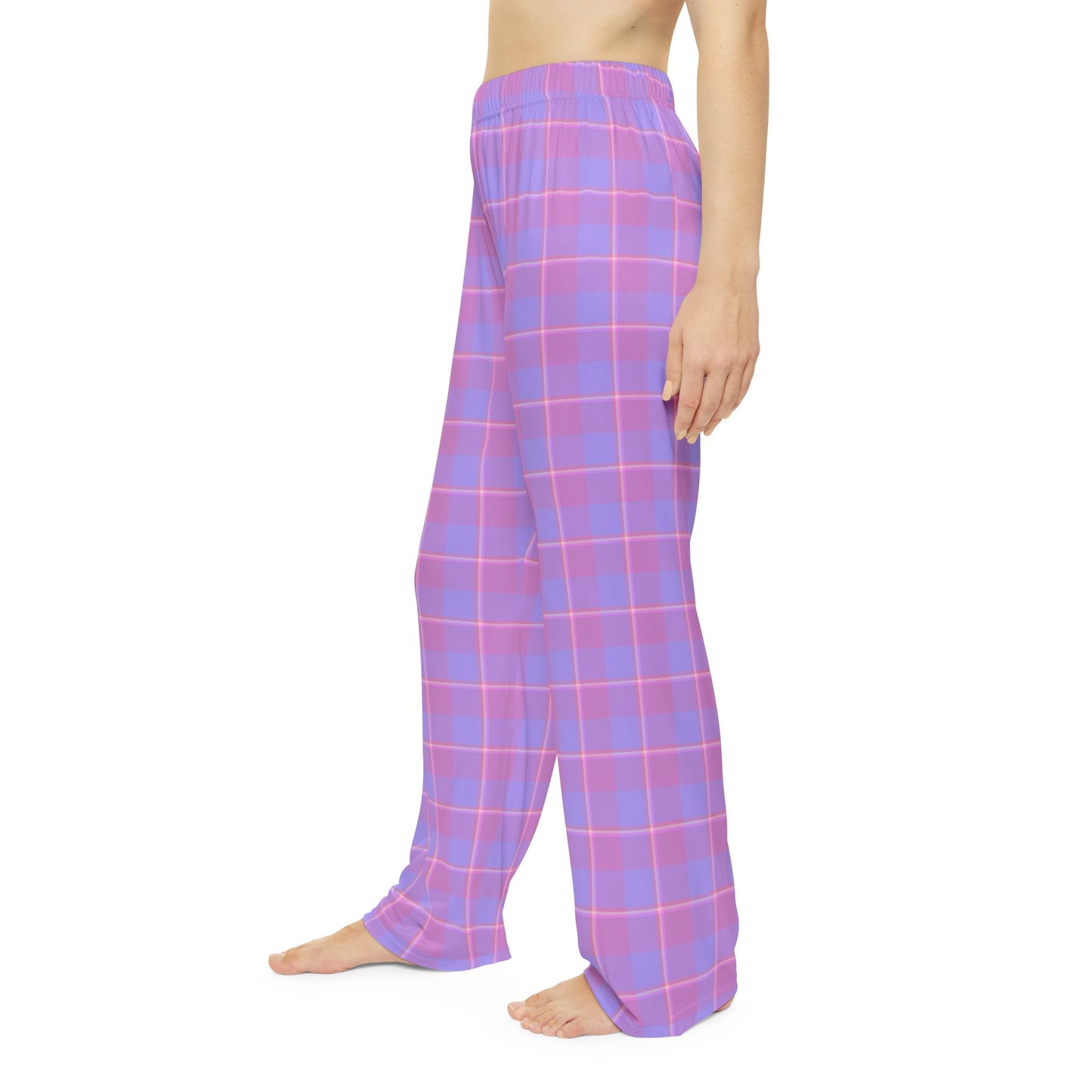 Cozy Women's Pajama Pants, Stylish Loungewear, Sleep Pants, Gift for Her, Purple Pink Plaid Pajamas, Lounge Pants for Comfort - Celtic Scents