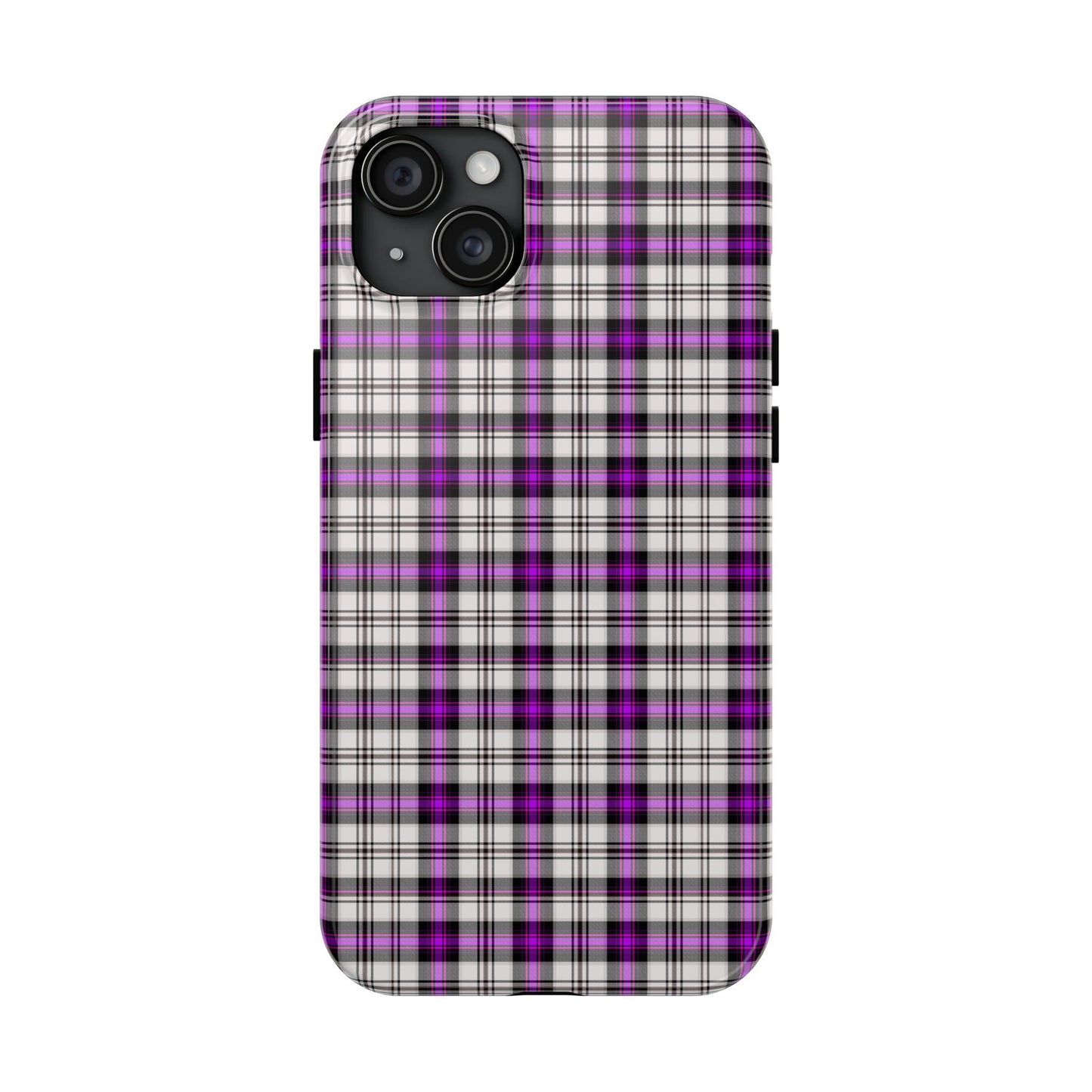 Stylish Tough Phone Case, Purple Plaid Protective Cover, Cute Gift for Teens, Cell Phone Accessory, Trendy Tech - Celtic Scents