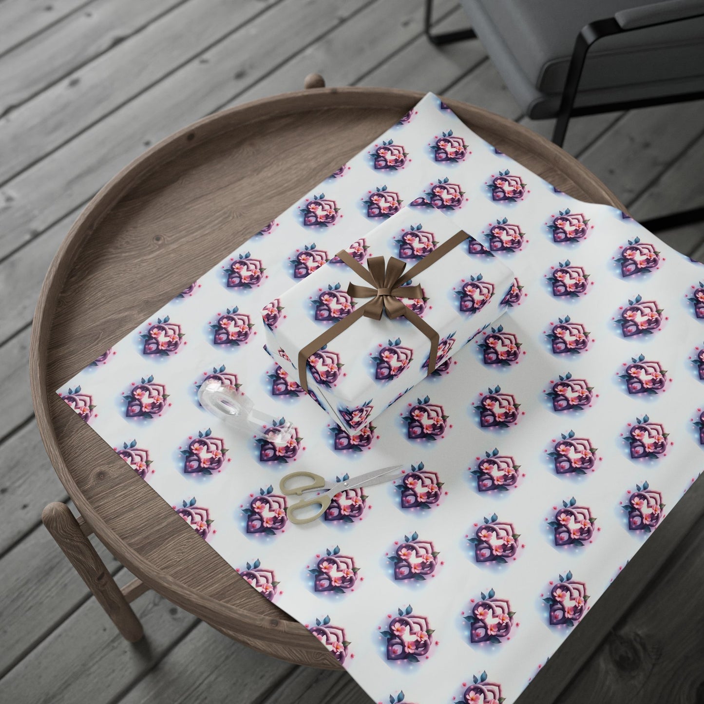 Celtic Knot Floral Wrapping Paper for Any Occasion, Floral Gift Wrap, Birthday, Holiday, Celebration, Personalized Gift - Celtic Scents