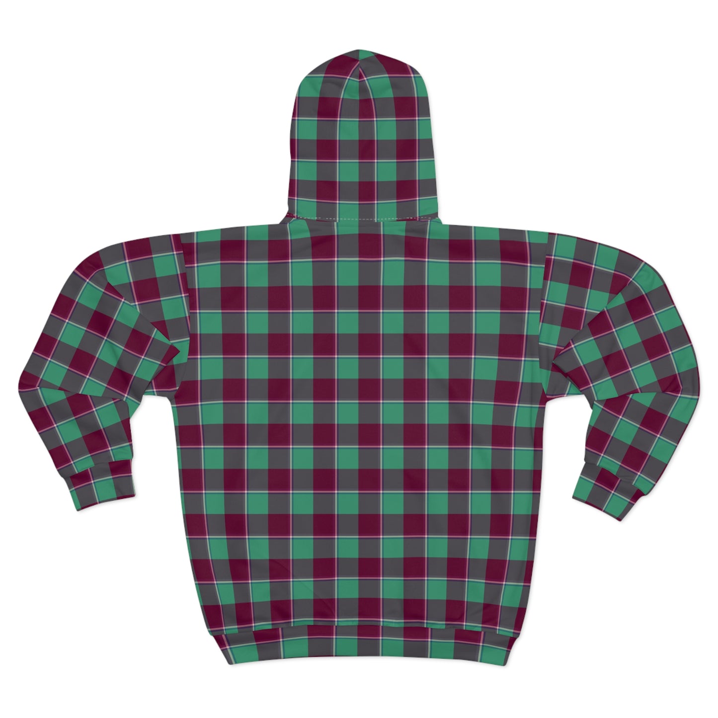Plaid Unisex Zip Hoodie, Cozy Layering, Casual Wear, Gift for Him/Her, Fall/Winter Fashion, Outdoor Activities, Everyday Comfort - Celtic Scents