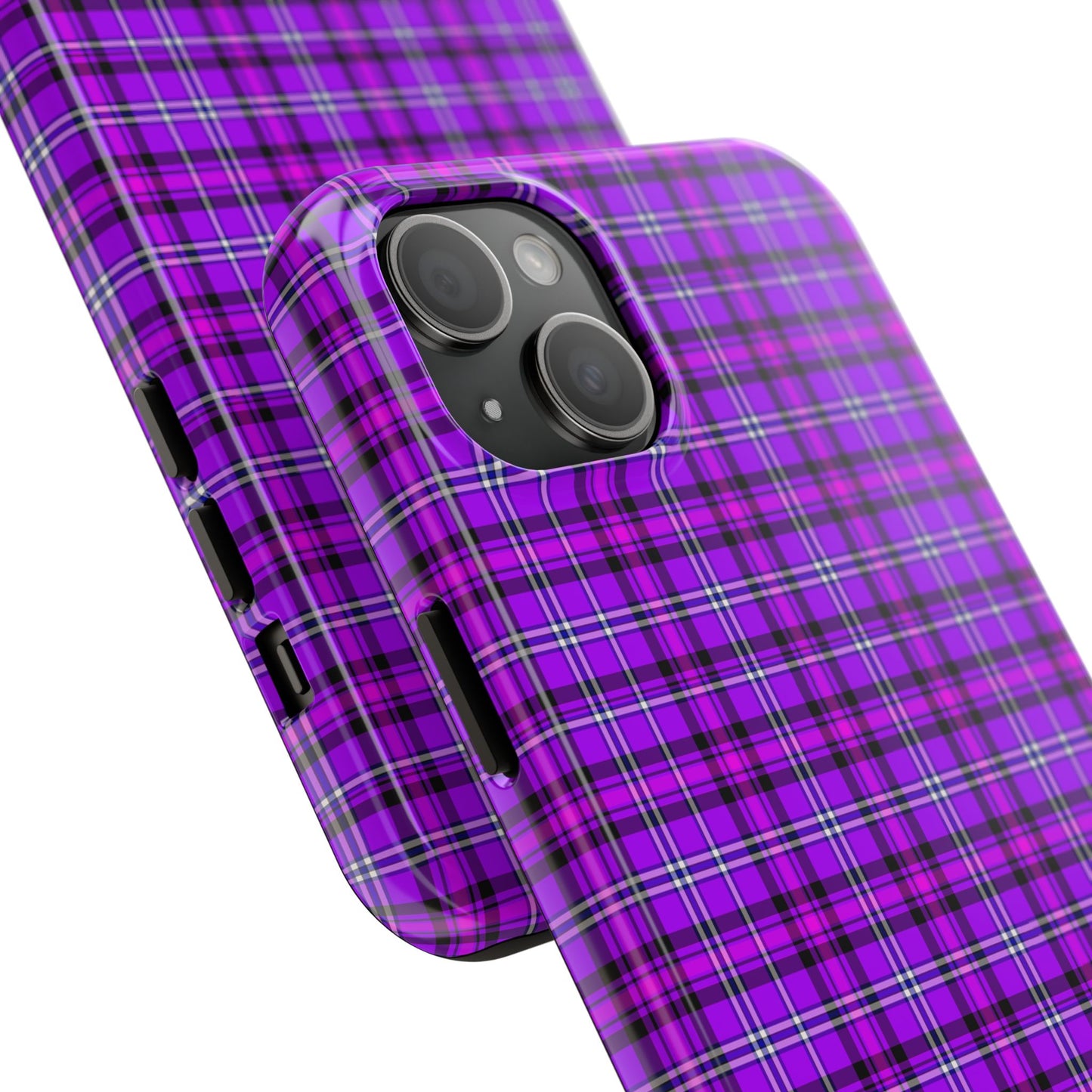 Purple Plaid Stylish Tough Phone Cases, Durable Phone Cover, Protective Case, Trendy Design, Gifts for Her - Celtic Scents