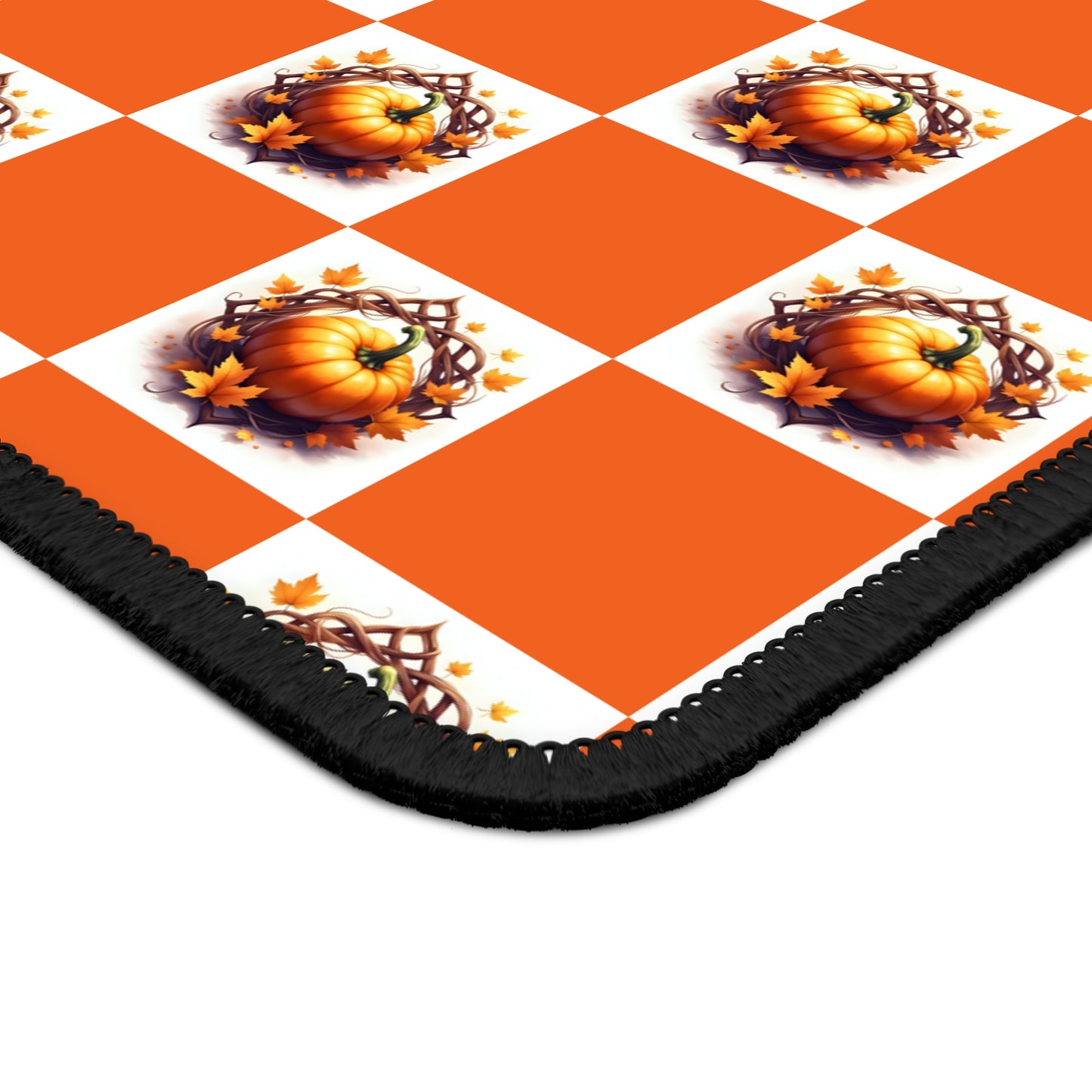 Vibrant Gaming Mouse Pad, Gaming Desk Accessories, Gamer Gift, Office Decor, Mouse Mat, Unique Pumpkin Checkered Design - Celtic Scents