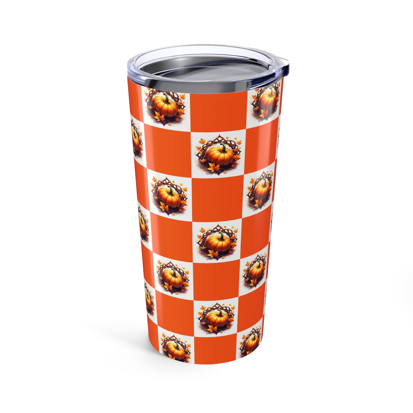Pumpkin Spice Tumbler | 20oz Insulated Travel Mug | Fall Decor, Halloween, Thanksgiving, Pumpkin Lover Gift, Cute Pattern - Celtic Scents
