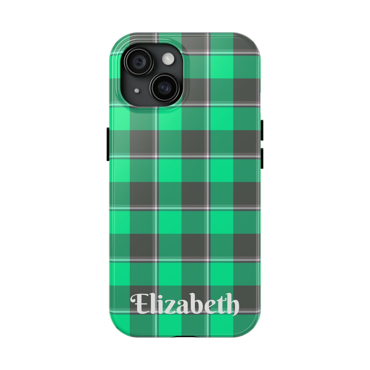 Personalized Plaid Tough Phone Case, Custom Phone Cover, Gifts for Her, Unique Cell Phone Case, Trendy Accessories, Holiday Gifts - Celtic Scents