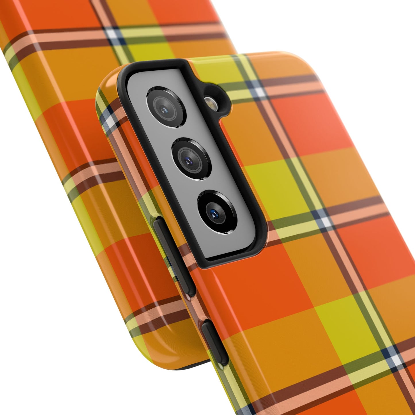 Vibrant Autumn Plaid Phone Case | Tough Phone Protector, Colorful Tech Accessory, Stylish Gift for Him/Her, Fun Birthday Present, Trendy
