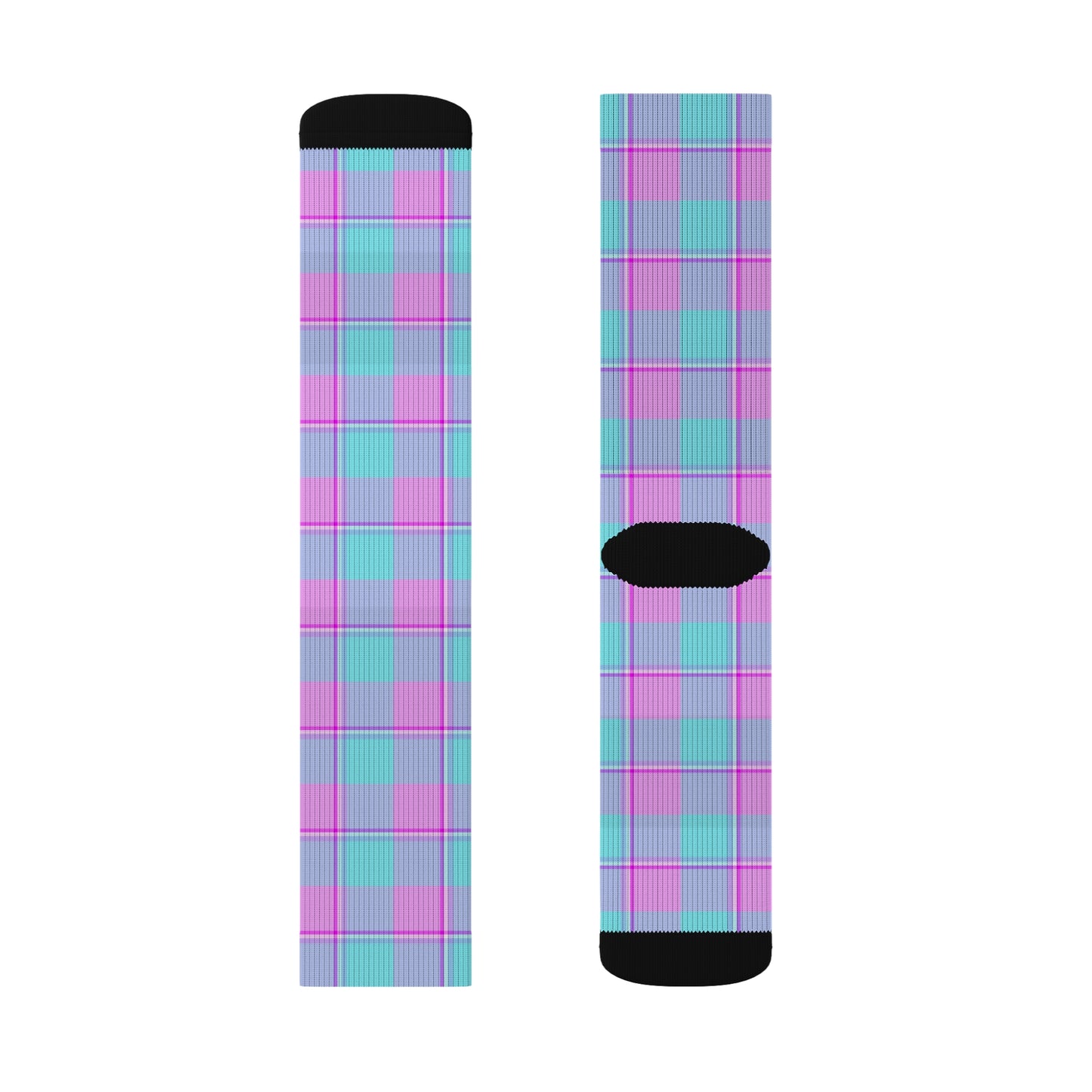 Vibrant Plaid Sublimation Socks, Colorful Patterned Socks, Unique Gift - Celtic Scents