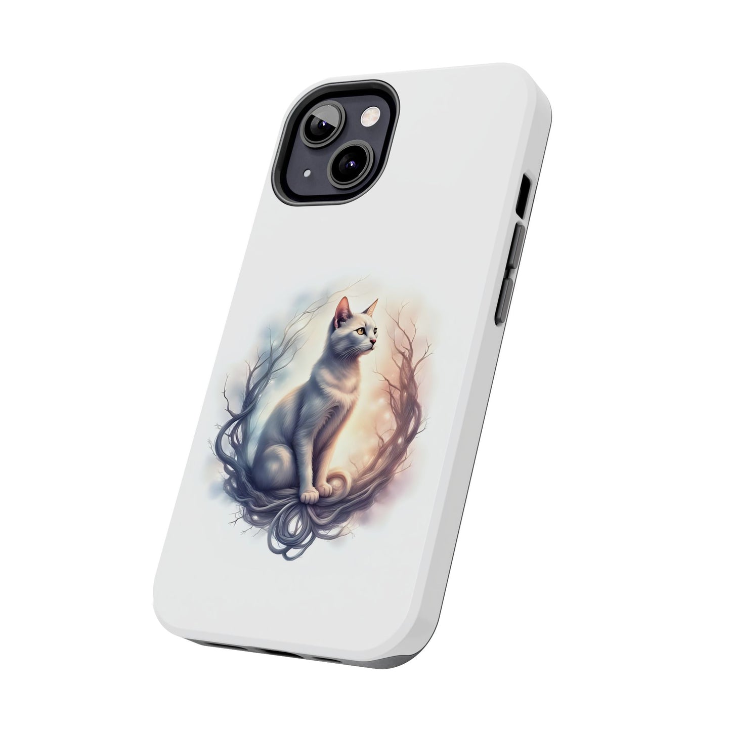 Artistic Cat Phone Case, Tough Phone Cases, Pet Lover Gift, Cat Lover Accessory, Unique Phone Cover, Protector Case - Celtic Scents
