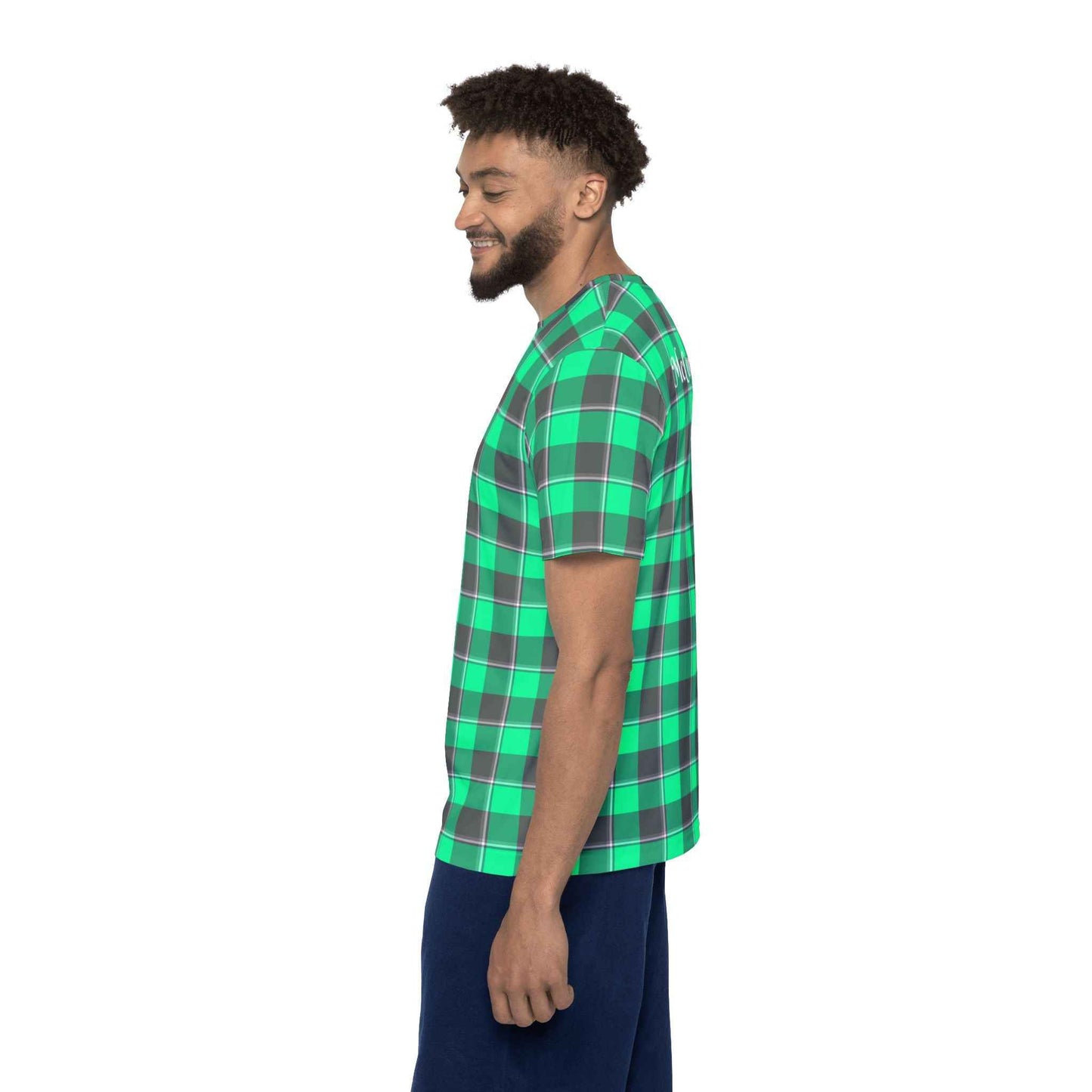 Men's Sports Jersey with Personalized Plaid Design, Casual Wear, Unique Gift for Him