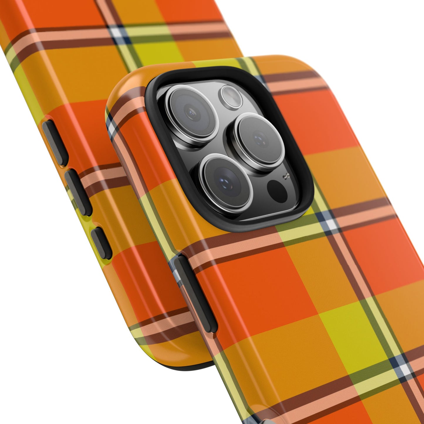 Vibrant Autumn Plaid Phone Case | Tough Phone Protector, Colorful Tech Accessory, Stylish Gift for Him/Her, Fun Birthday Present, Trendy