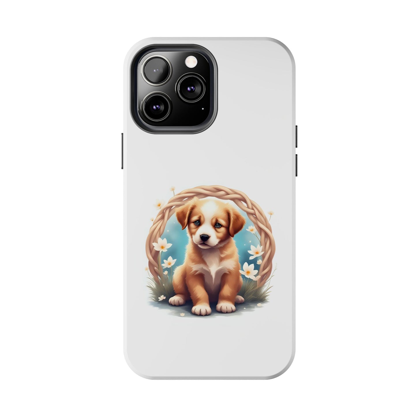 Cute Puppy Phone Case, Tough Case for Dog Lovers, Pet Gift, Protector Case for iPhone, Custom Phone Cover - Celtic Scents