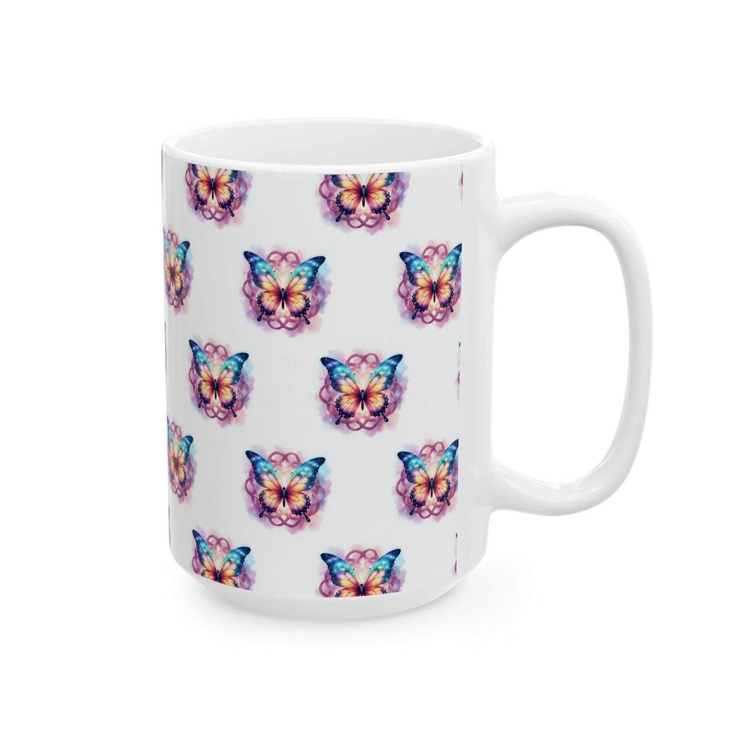 Colorful Butterfly Ceramic Mug - Vibrant Drinkware for Nature Lovers, Gift for Birthdays, Mother's Day, or Just Because - Celtic Scents